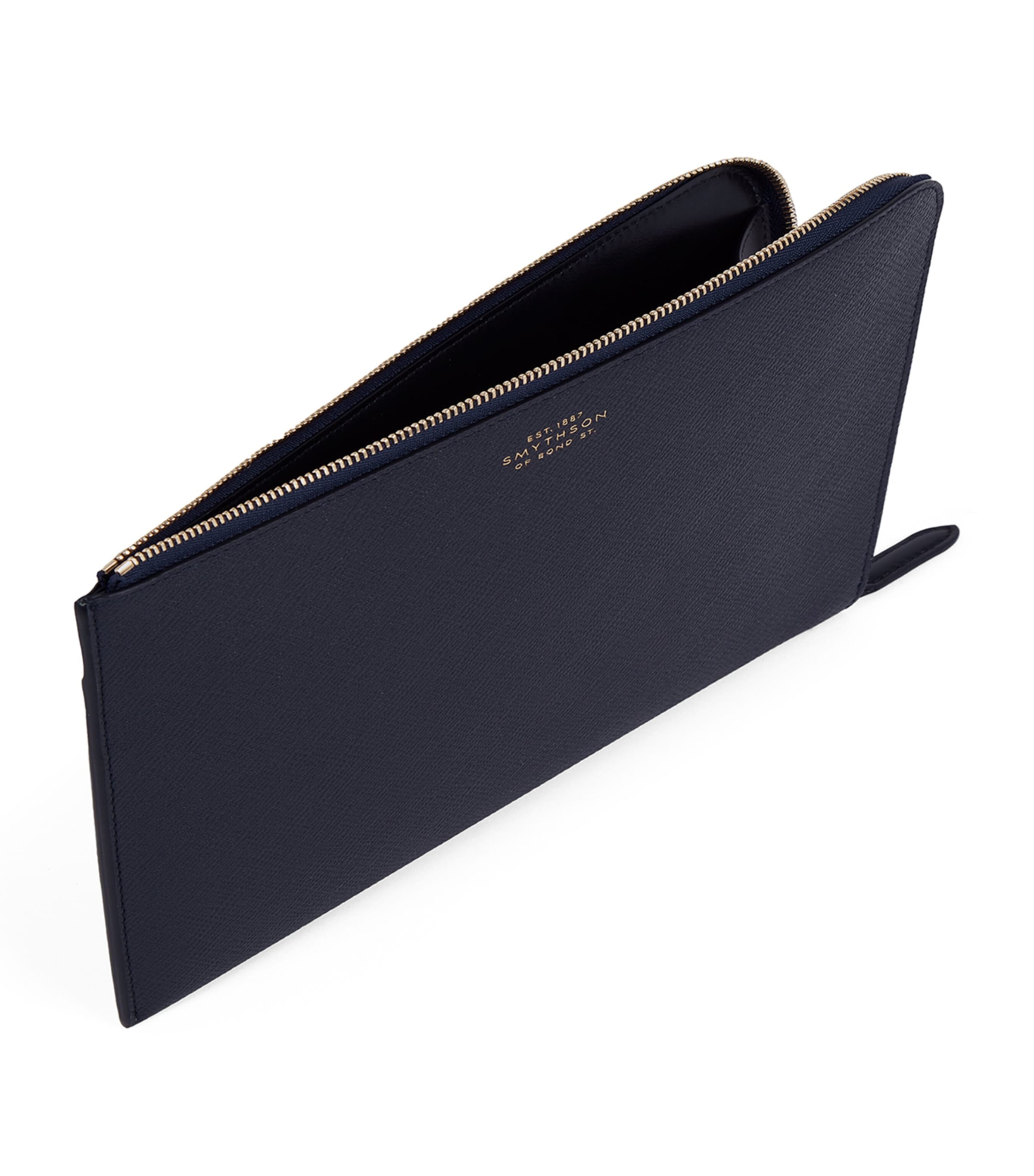 Panama Leather Slim Pouch NAVY Image 3