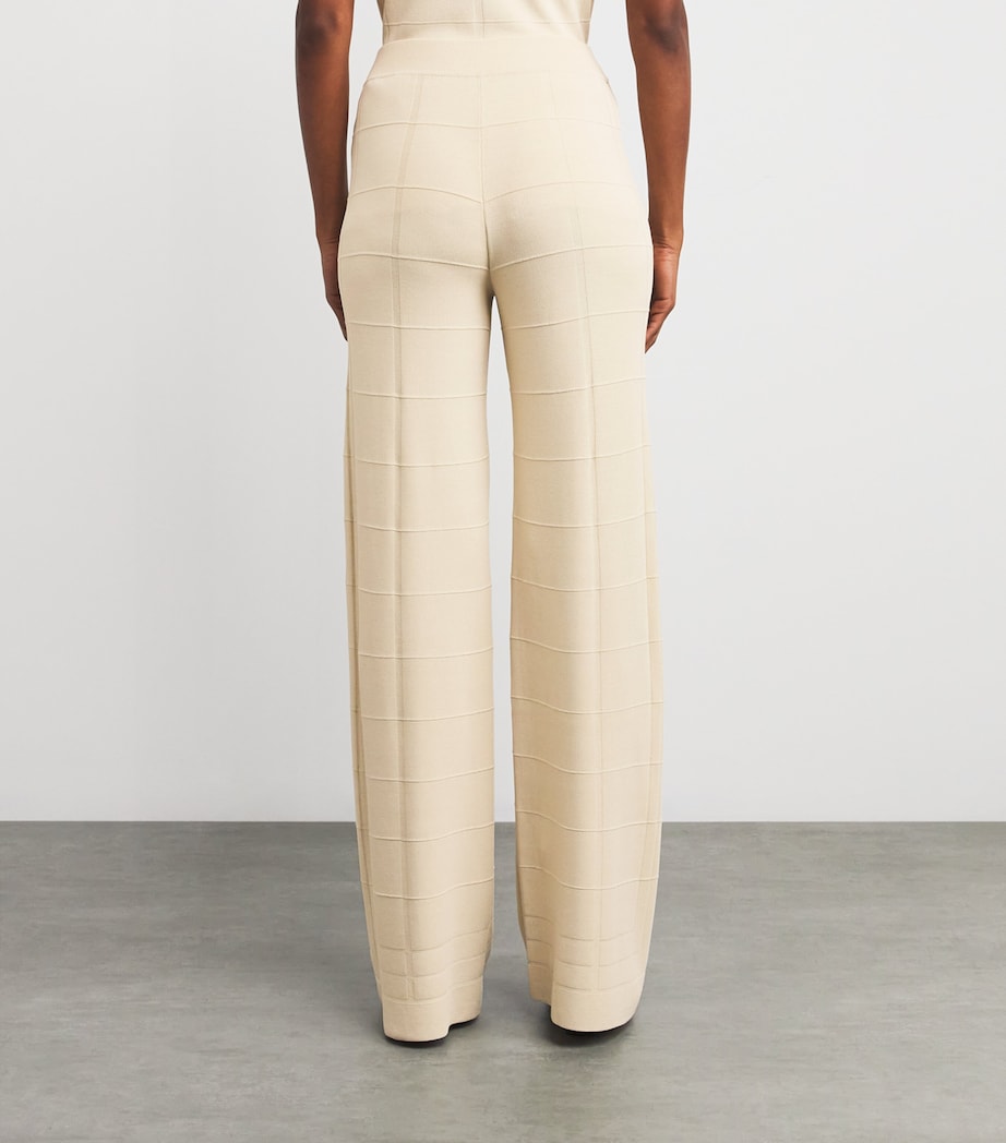 Grid Knit Straight Trousers AFFOGATO Image 4