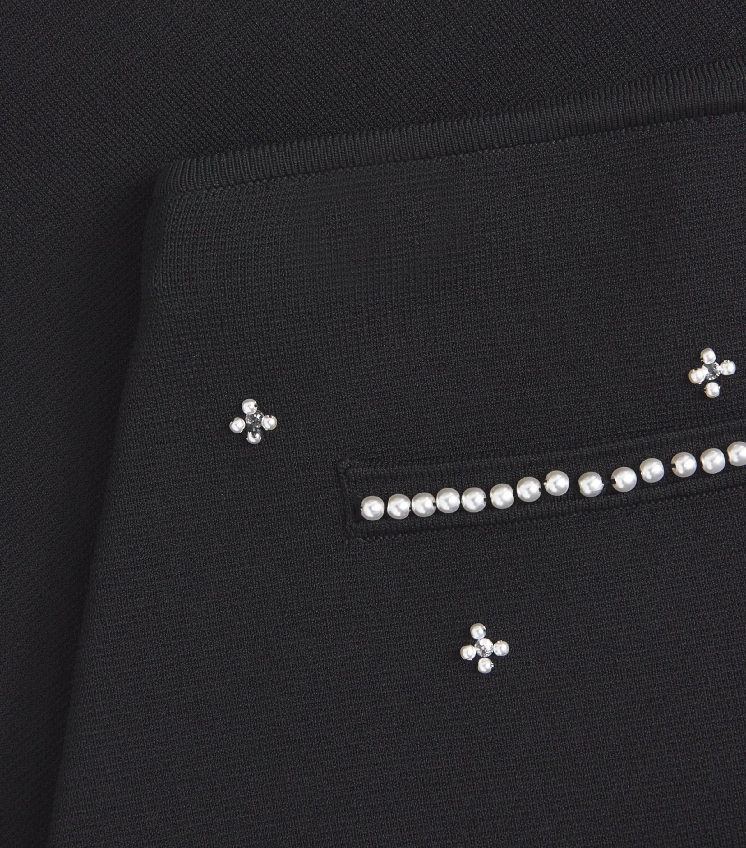 Rhinestone-Embellished Mini Skirt BLACK Image 5