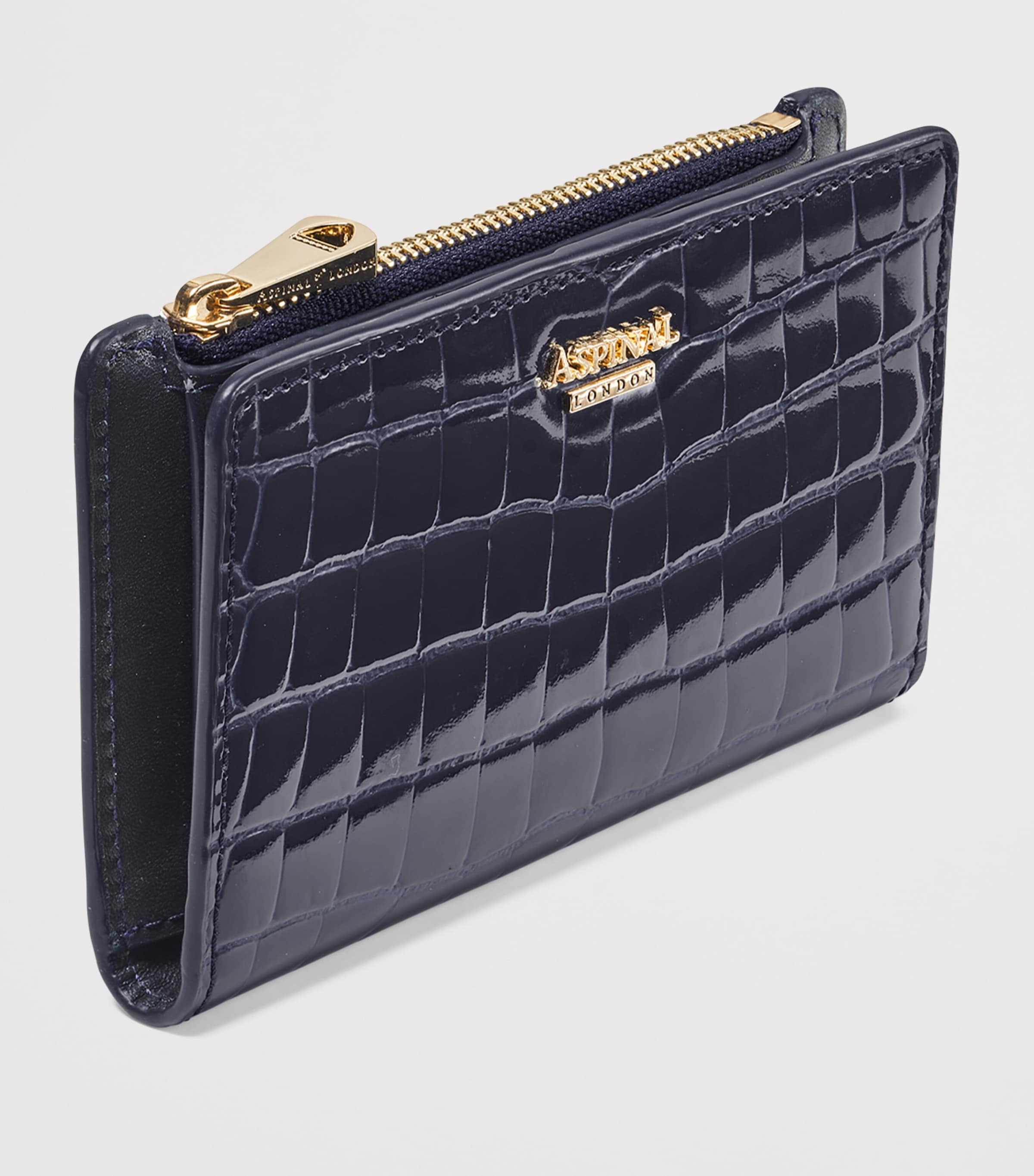 Aspinal Of London Small Leather Mayfair Purse Midnightblue Image 2