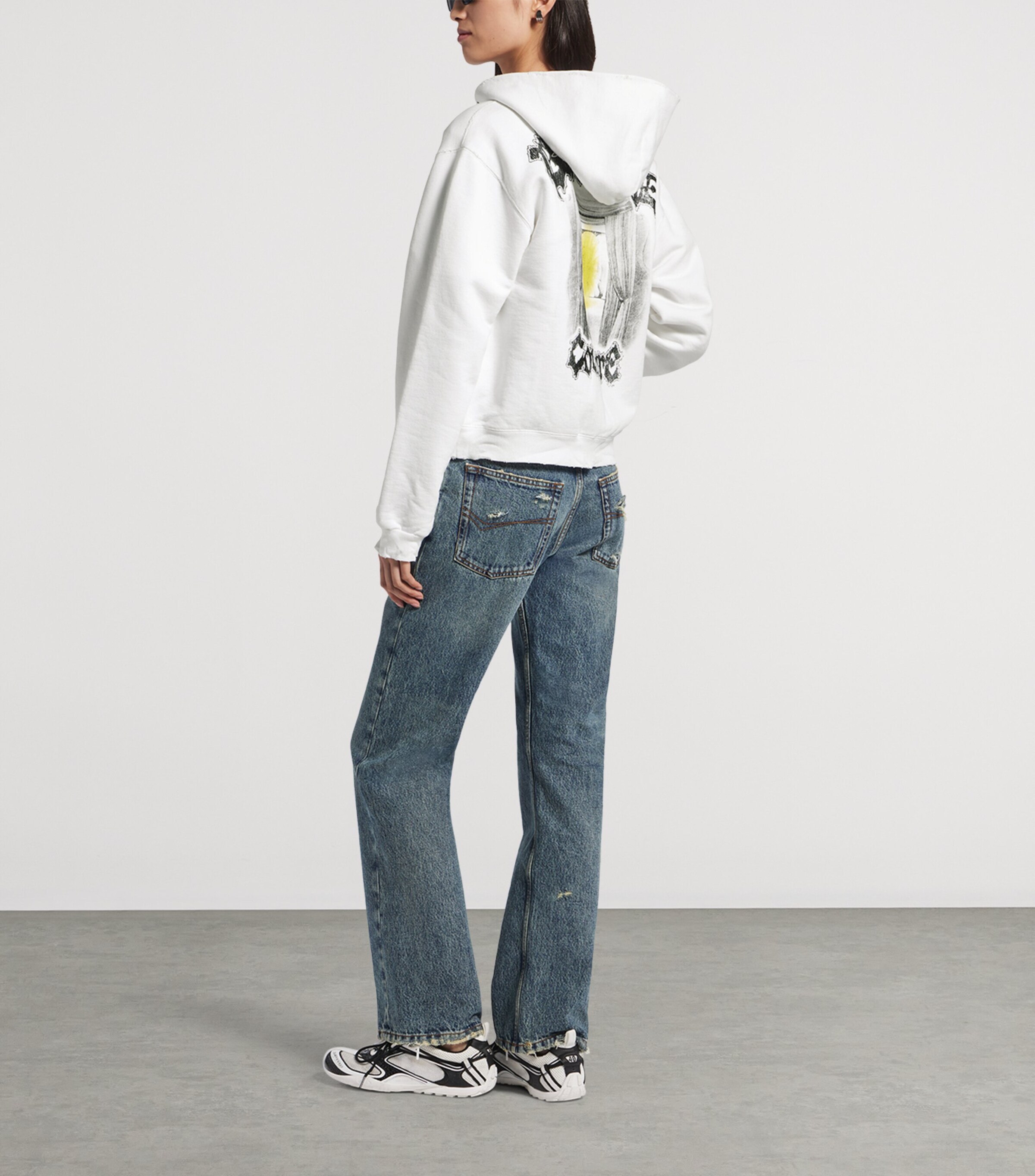 Balenciaga Womens Cotton Salon De Couture Zip-Up Hoodie Image 3