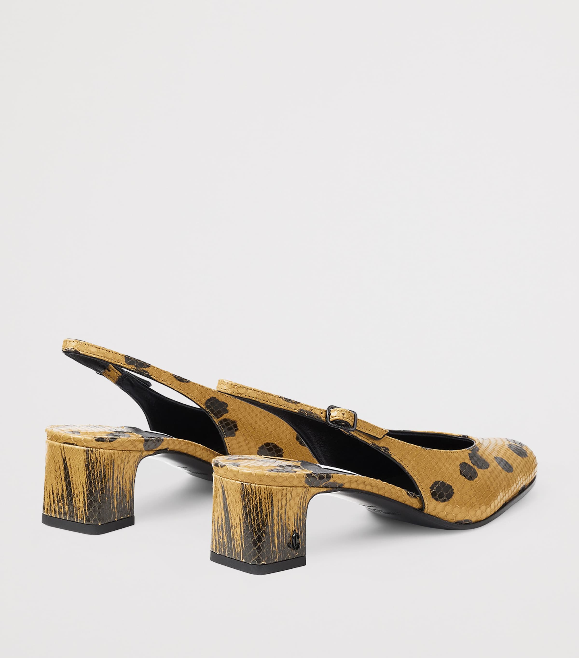 Jimmy Choo Eyla 45 Leather Slingback Pumps Cigar/black Image 3
