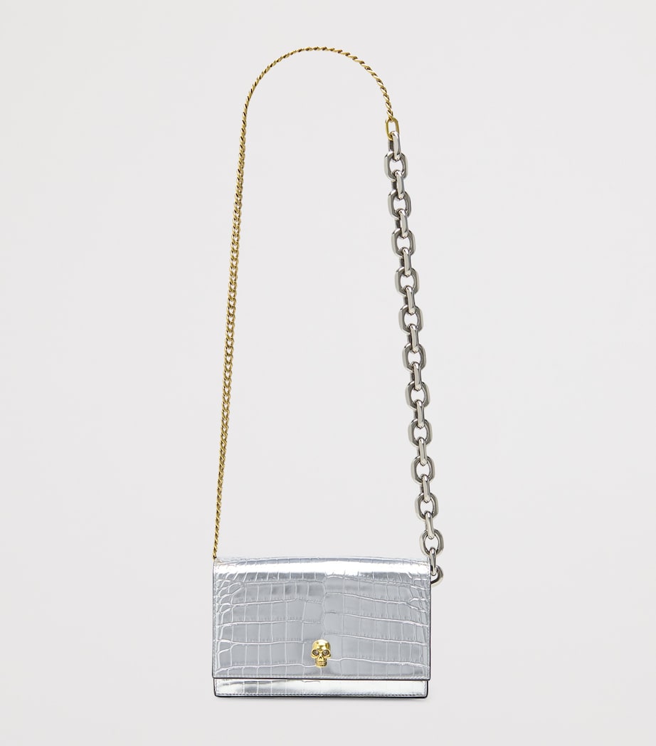 Small Leather Skull Cross-Body Bag 1402 Image 5