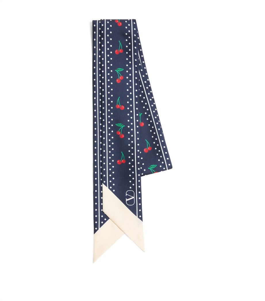 Valentino Garavani Silk Cherryfic Print Scarf Ceu Image 1