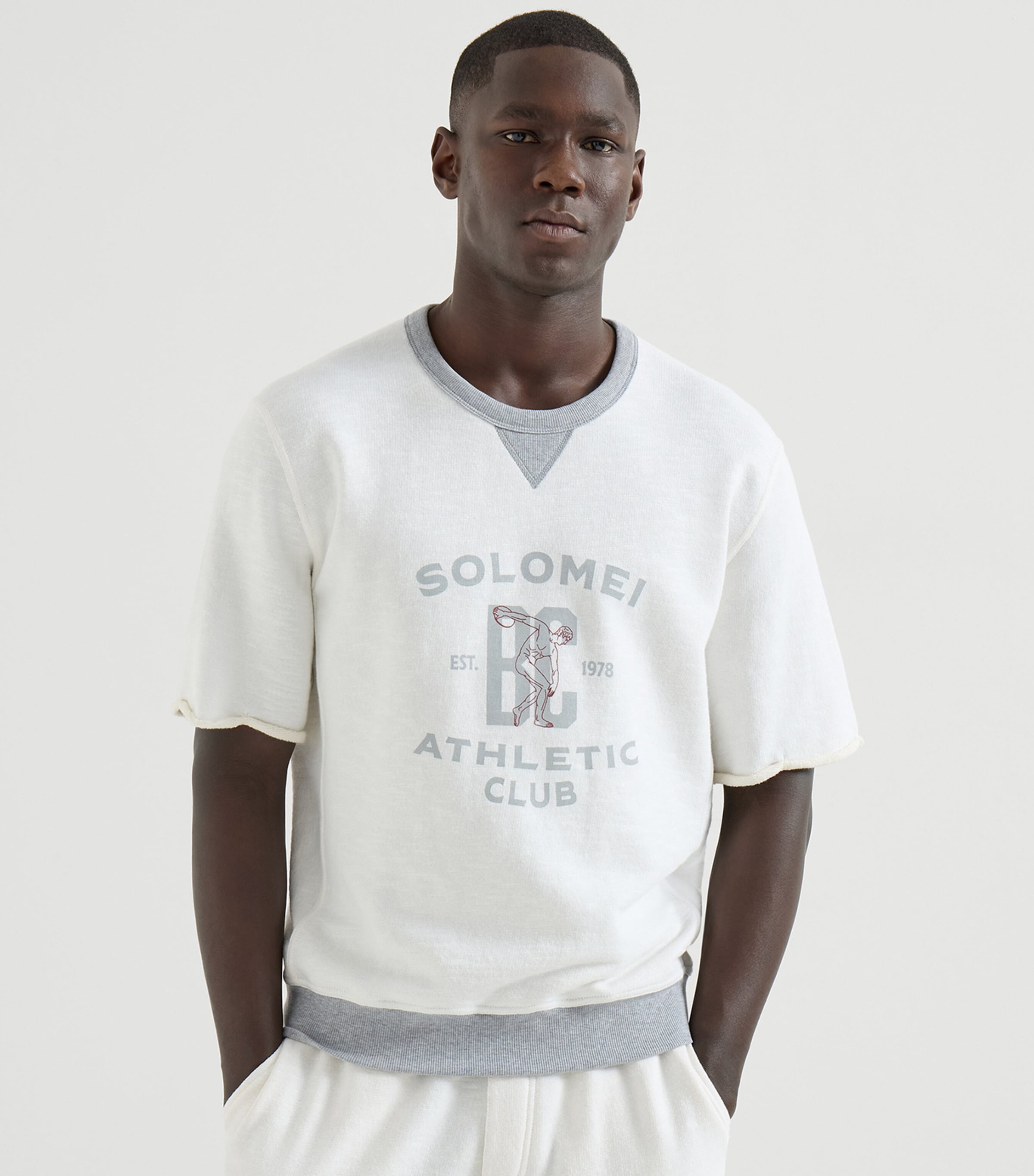 Brunello Cucinelli Mens Cotton-Blend Athletic Club Sweatshirt Image 3