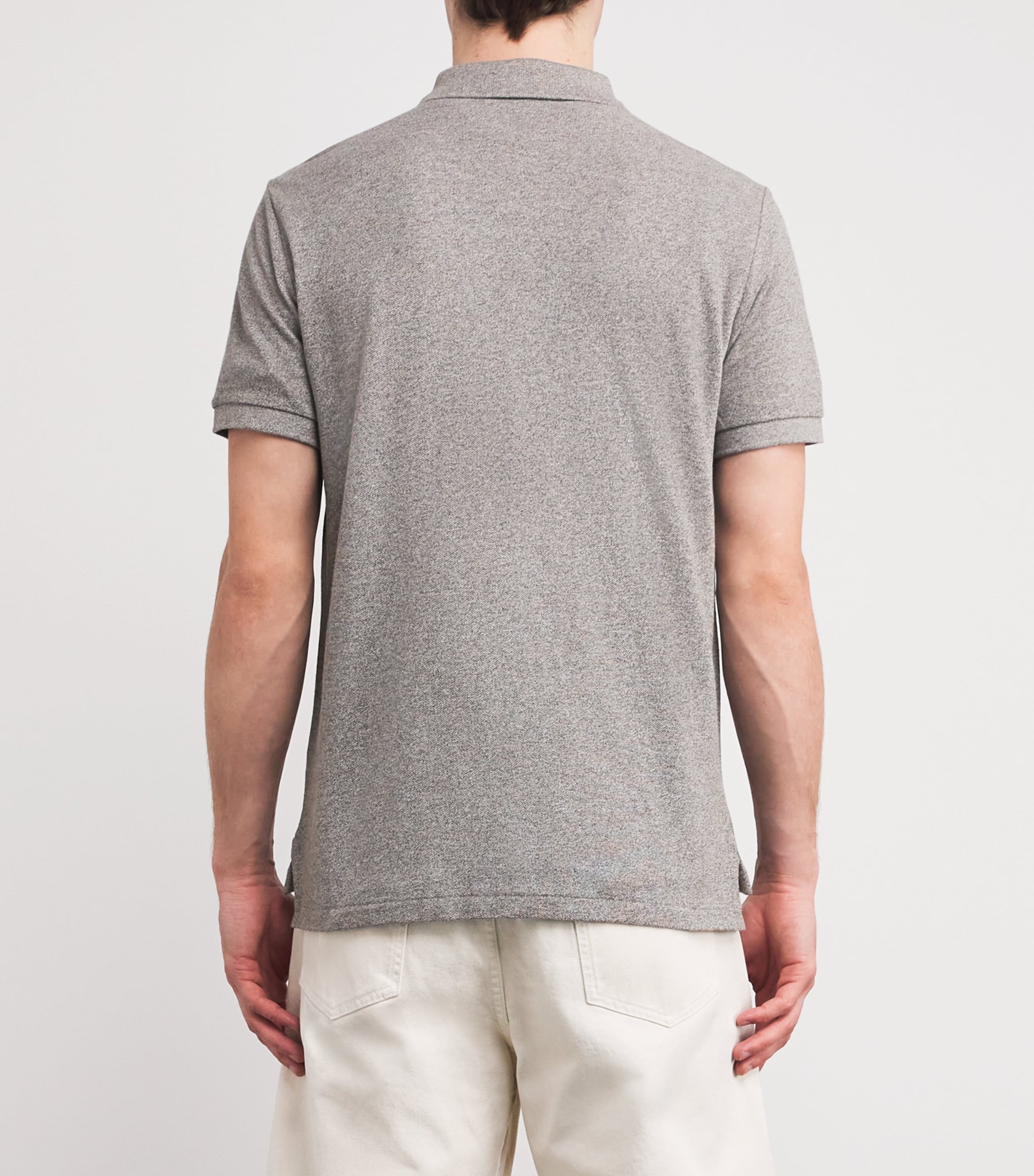 Cotton Polo Pony Polo Shirt CANT HEATHER Image 4