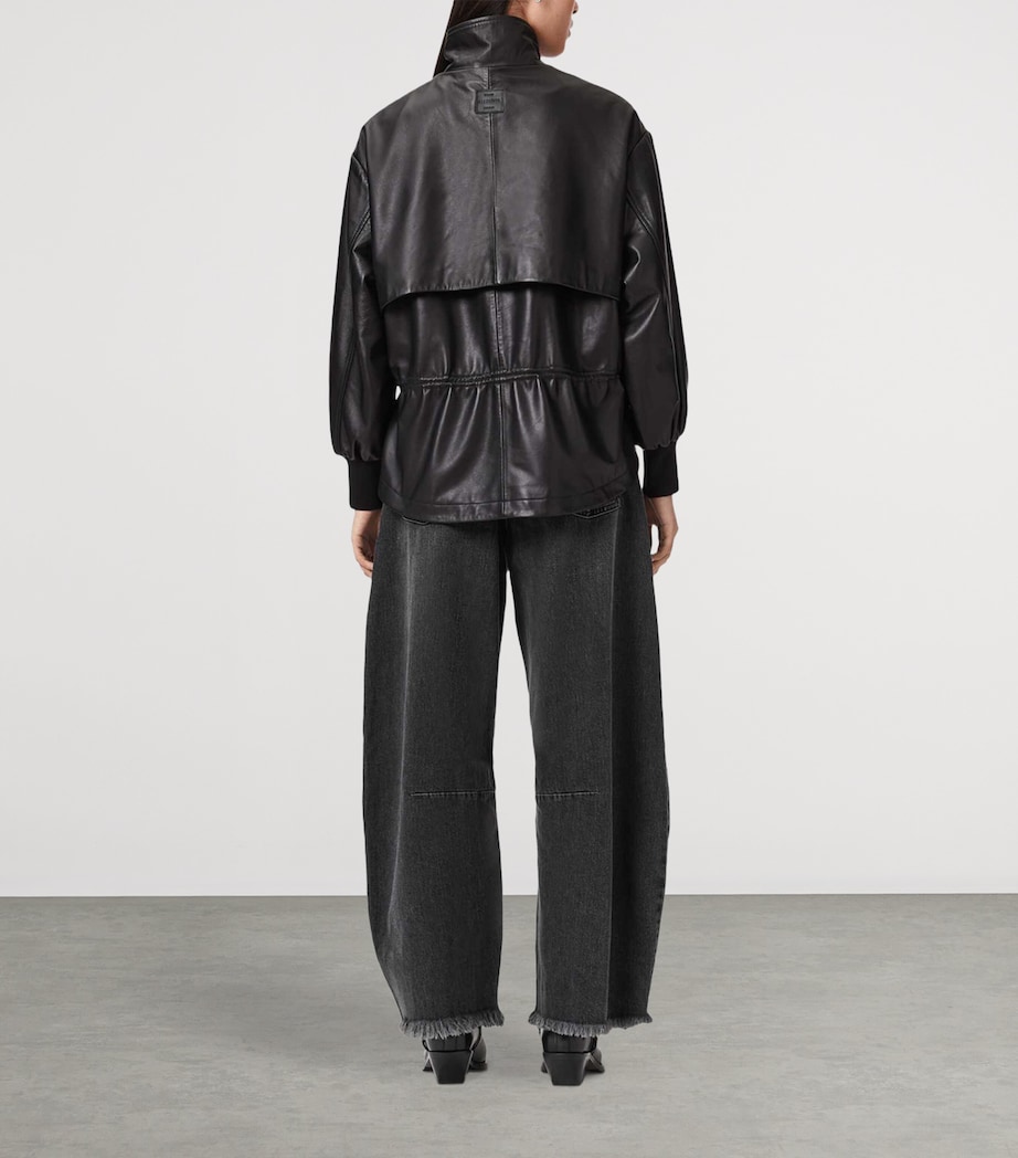 AllSaints Womens Payton Crop Jeans Washed Black Image 7