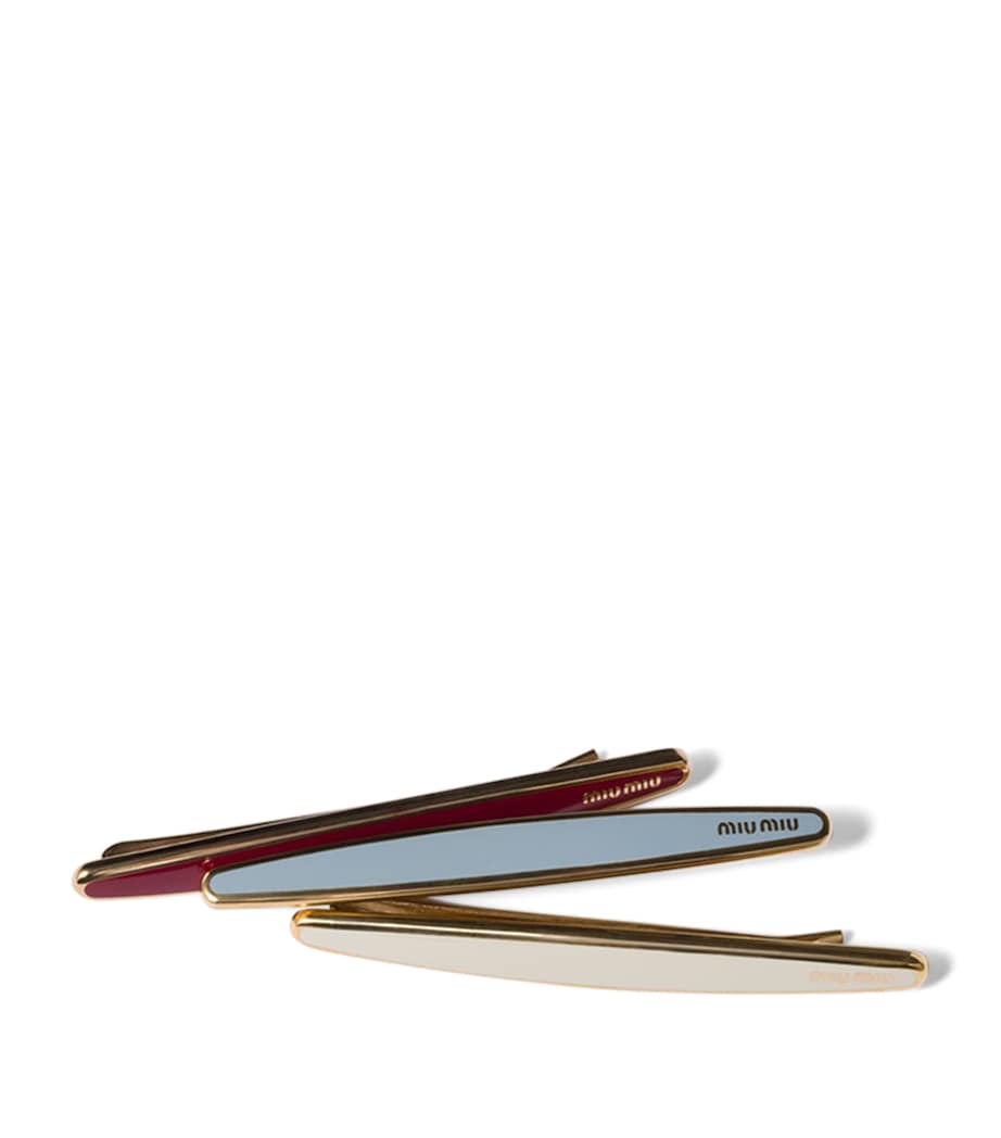 Enamelled Hair Clips (Set of 3) F04Z8 Image 1