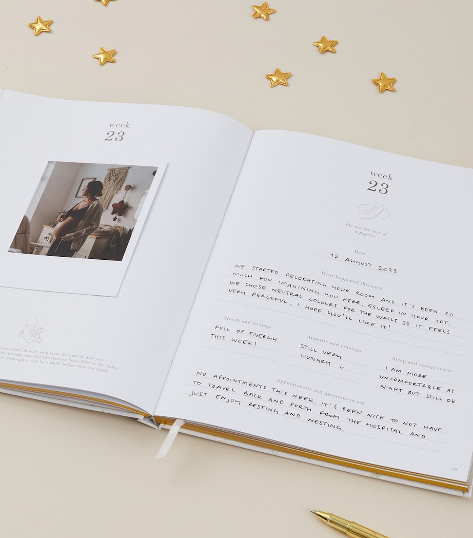 My Pregnancy Journal FLORAL, GOLD Image 4