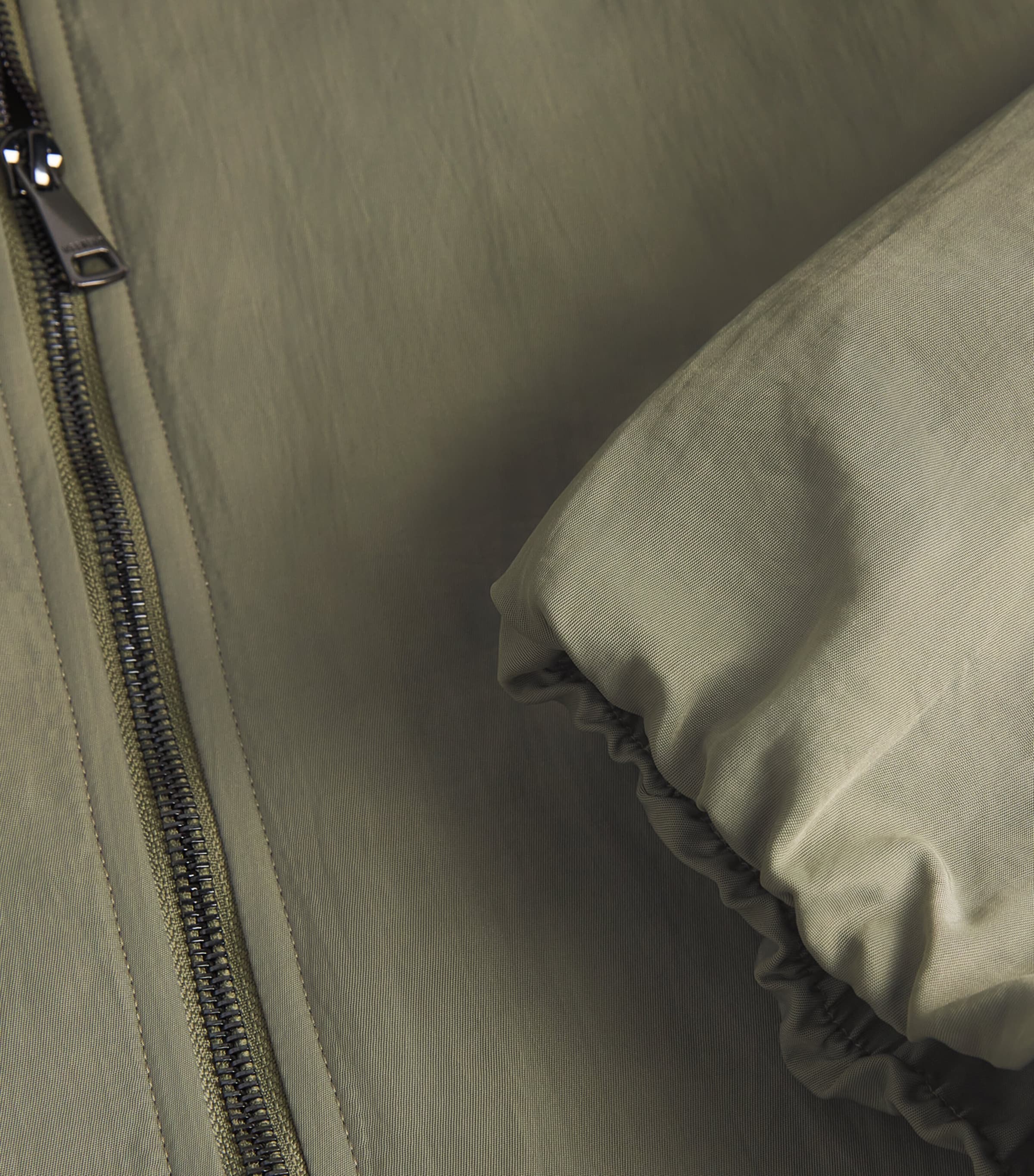 Water-Repellent Oversized Bomber Jacket SAGE GREEN Image 5