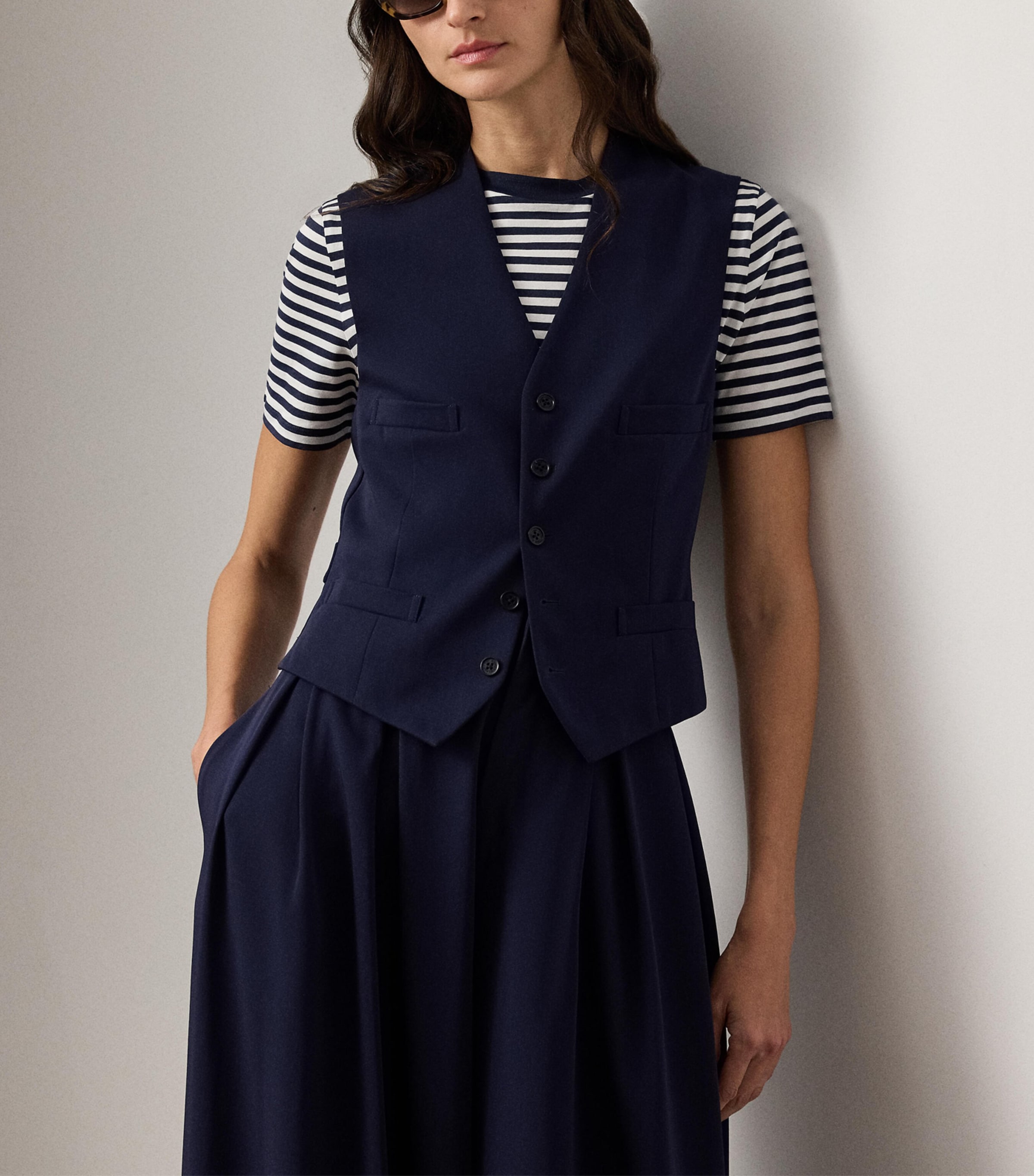 Wool Jaiden Waistcoat NAVY-410 Image 4