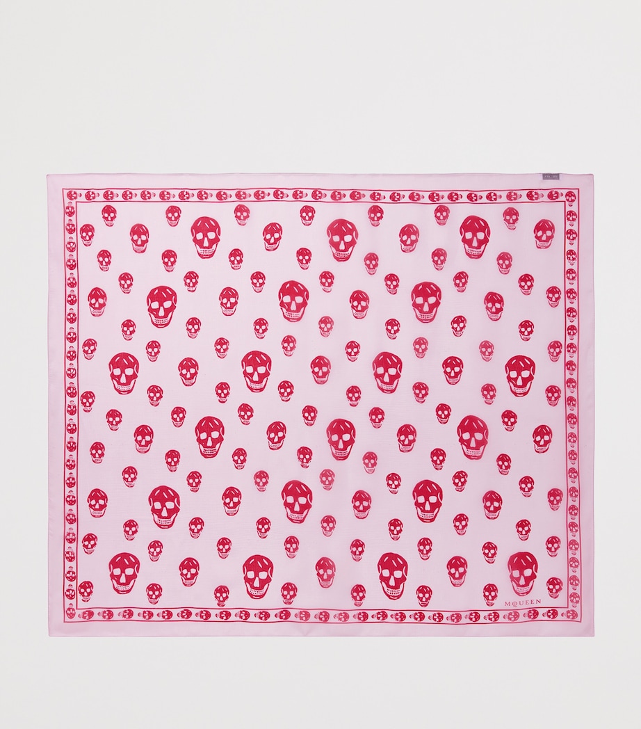 Silk Skull Print Scarf 6974 Image 3