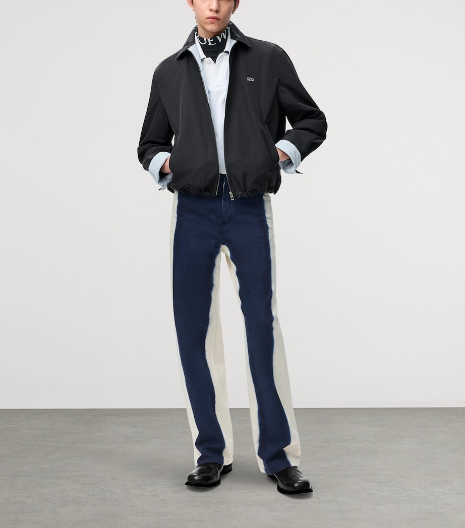 LOEWE Mens Canvas Zip-Up Jacket Black Image 2