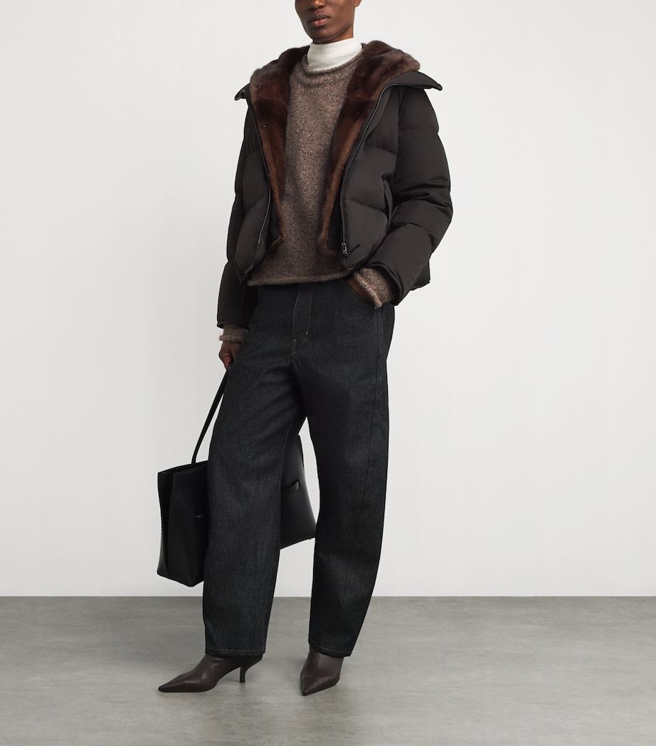 Down-Mink Technical Puffer Jacket (55cm) B1163 Image 2