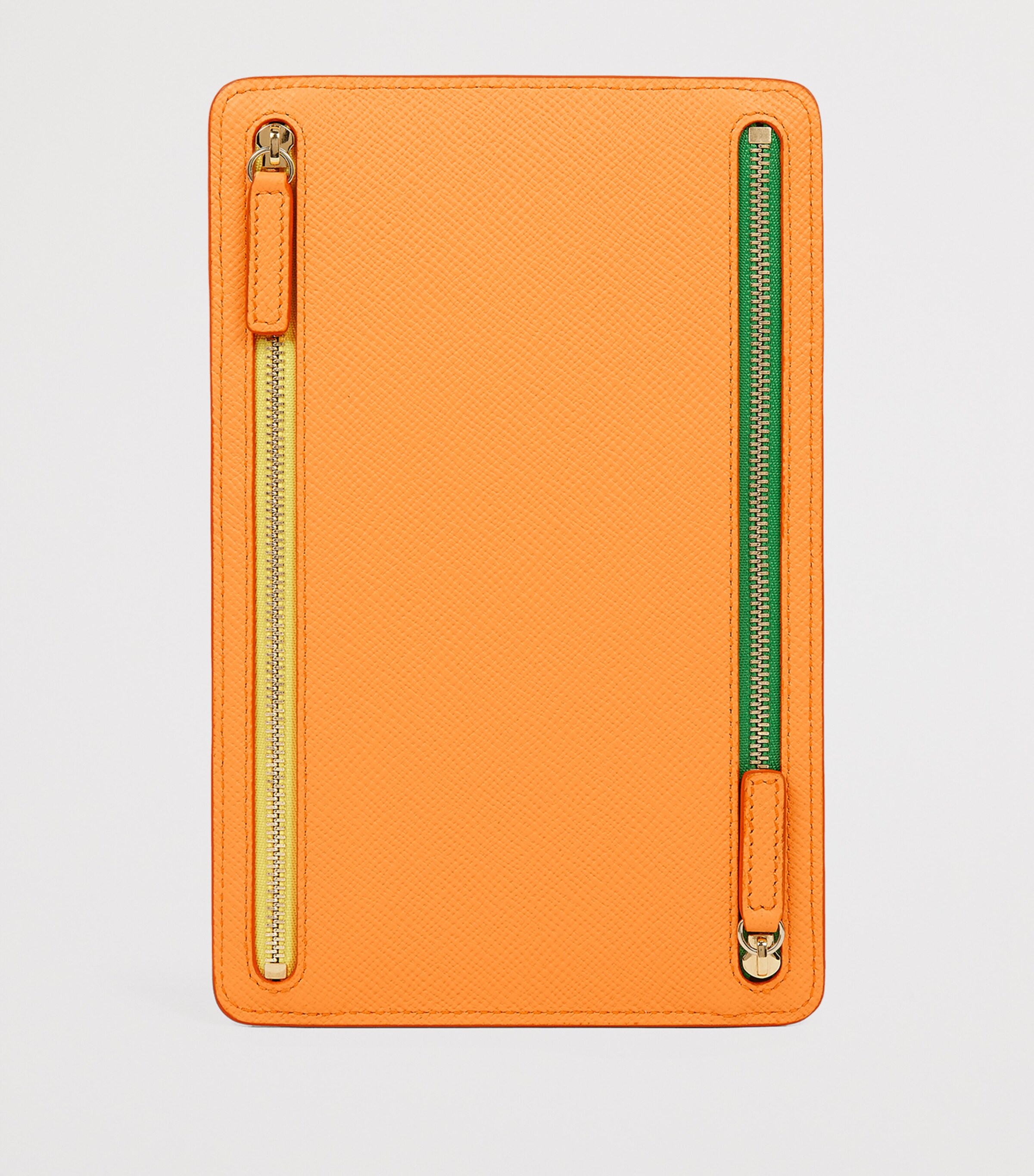 Smythson Calfskin Panama Multi-Zip Case L Orange Image 3