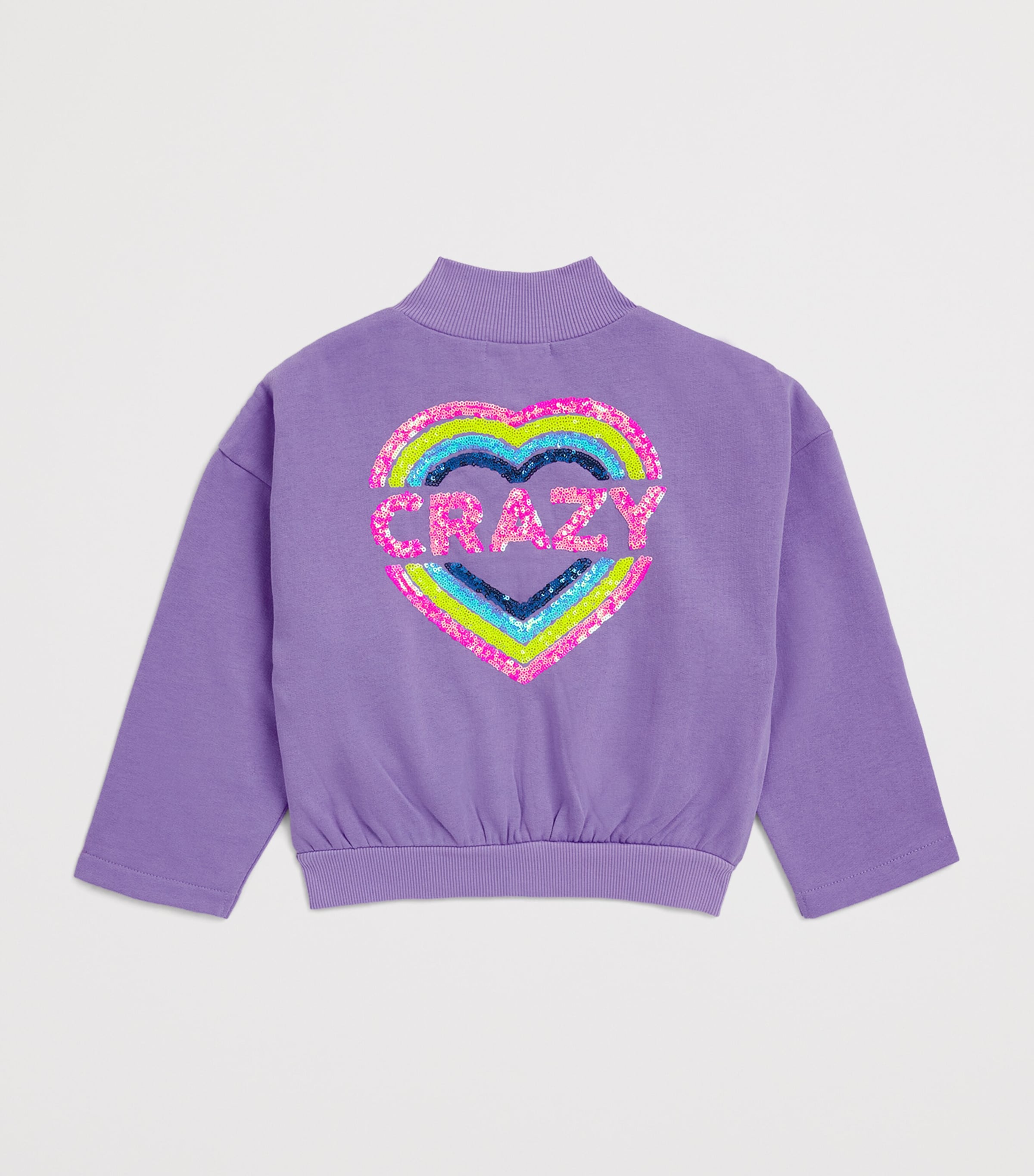 Billieblush Zip-Up Sweatshirt (2-12 Years) Purple Tulip Image 2