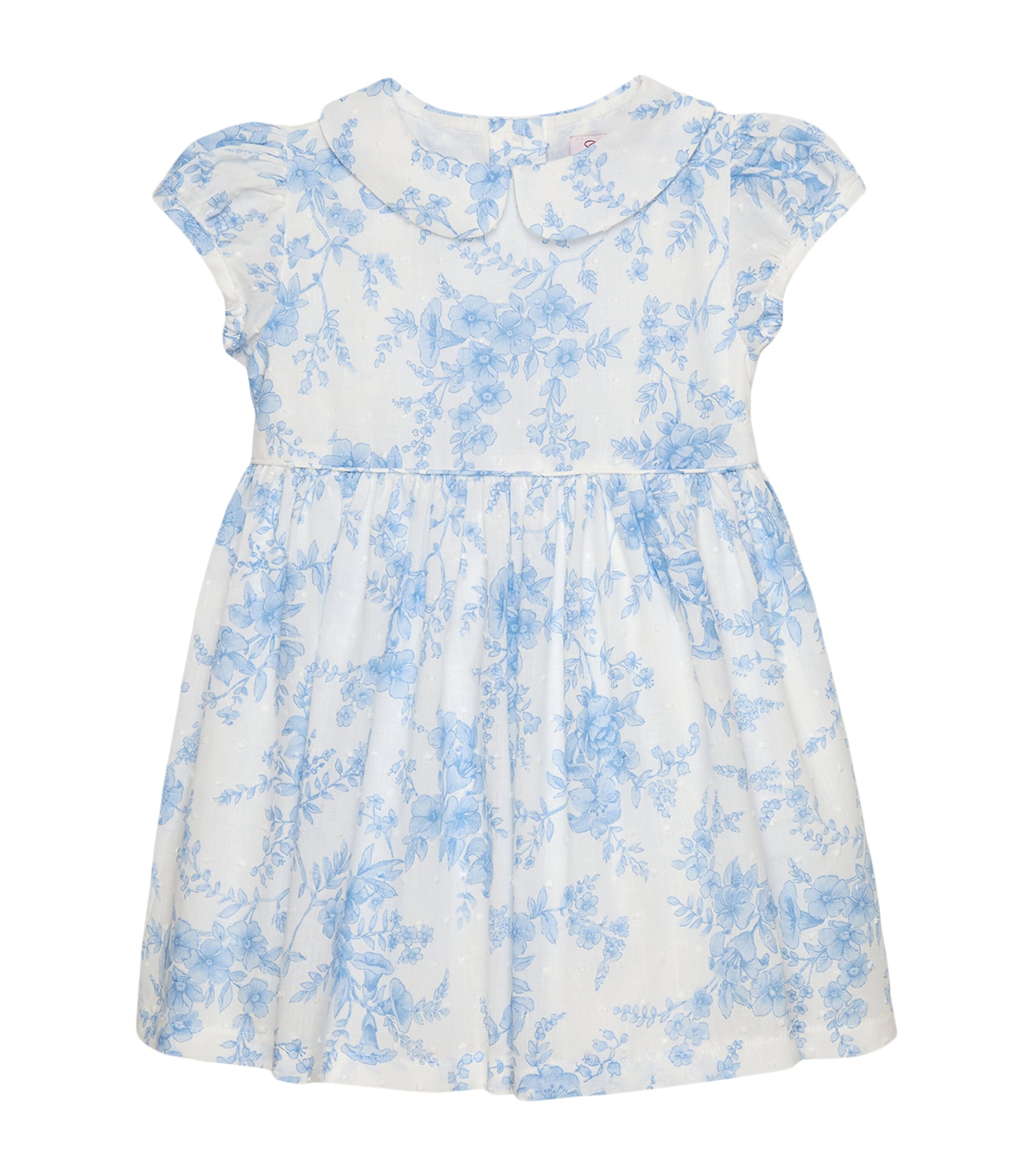 Trotters Cotton Floral Kate Dress (3-24 Months) Blue Floral Image 1