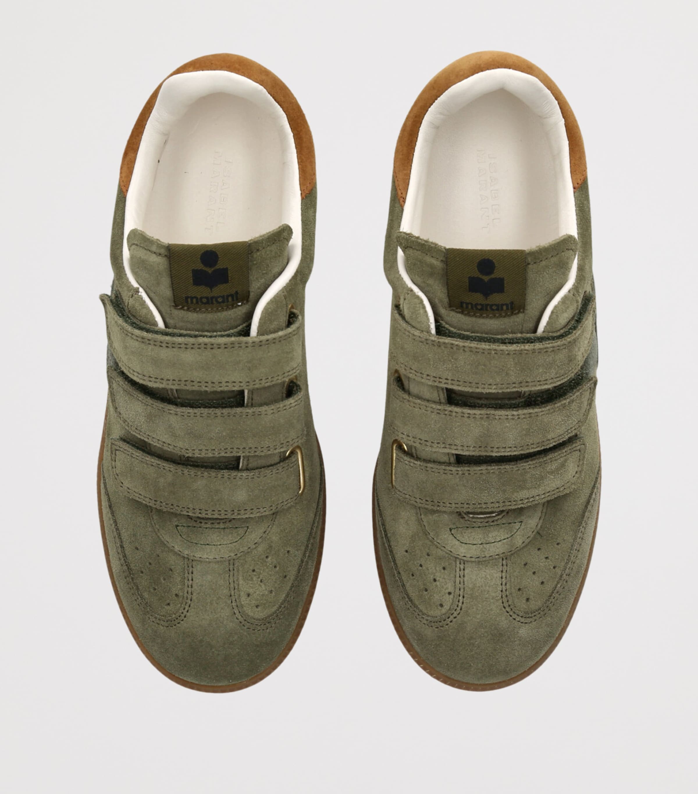 Isabel Marant Suede Beth Logo Sneakers Khaki Image 4