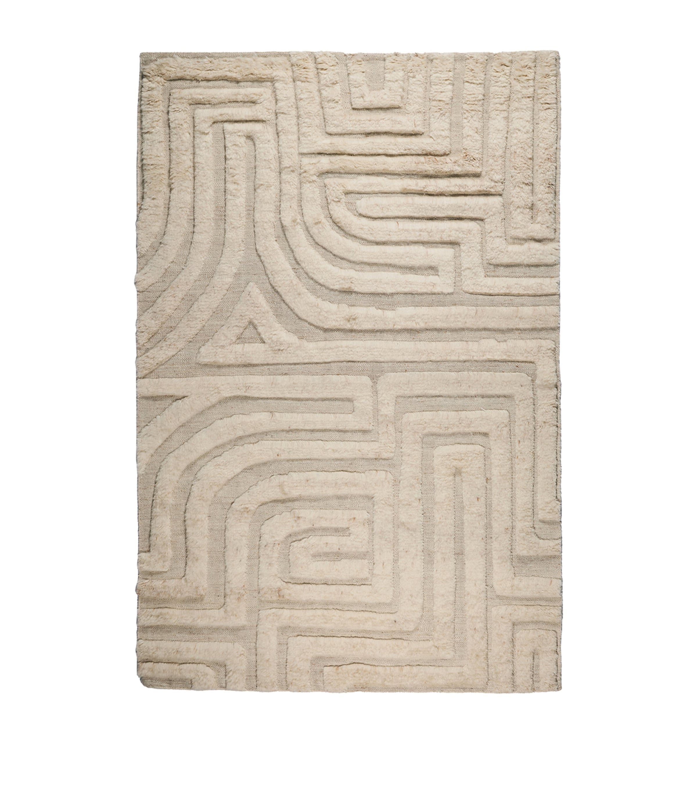 The Rug Company Wool Folk Ivory Rug In Neutral