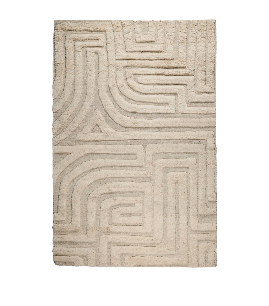 Wool Folk Ivory Rug (3.05m x 2.44m) NEUTRAL Image 1
