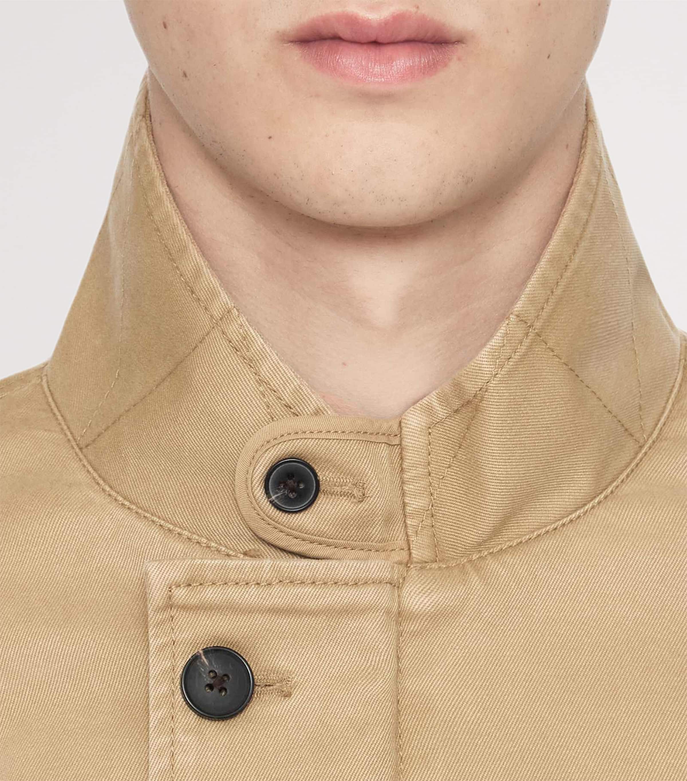 AllSaints Mens Cotton Enfield Jacket Khaki Brown Image 5