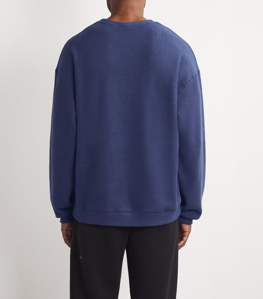 Alo Yoga Mens Triumph Restore Sweatshirt Navy Image 4