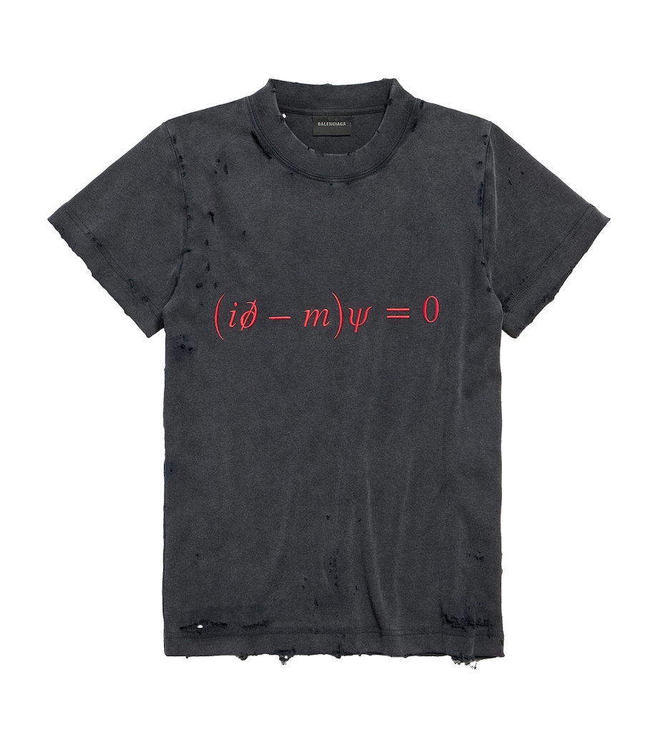 Balenciaga Womens Cotton Dirac Formula T-Shirt Image 1