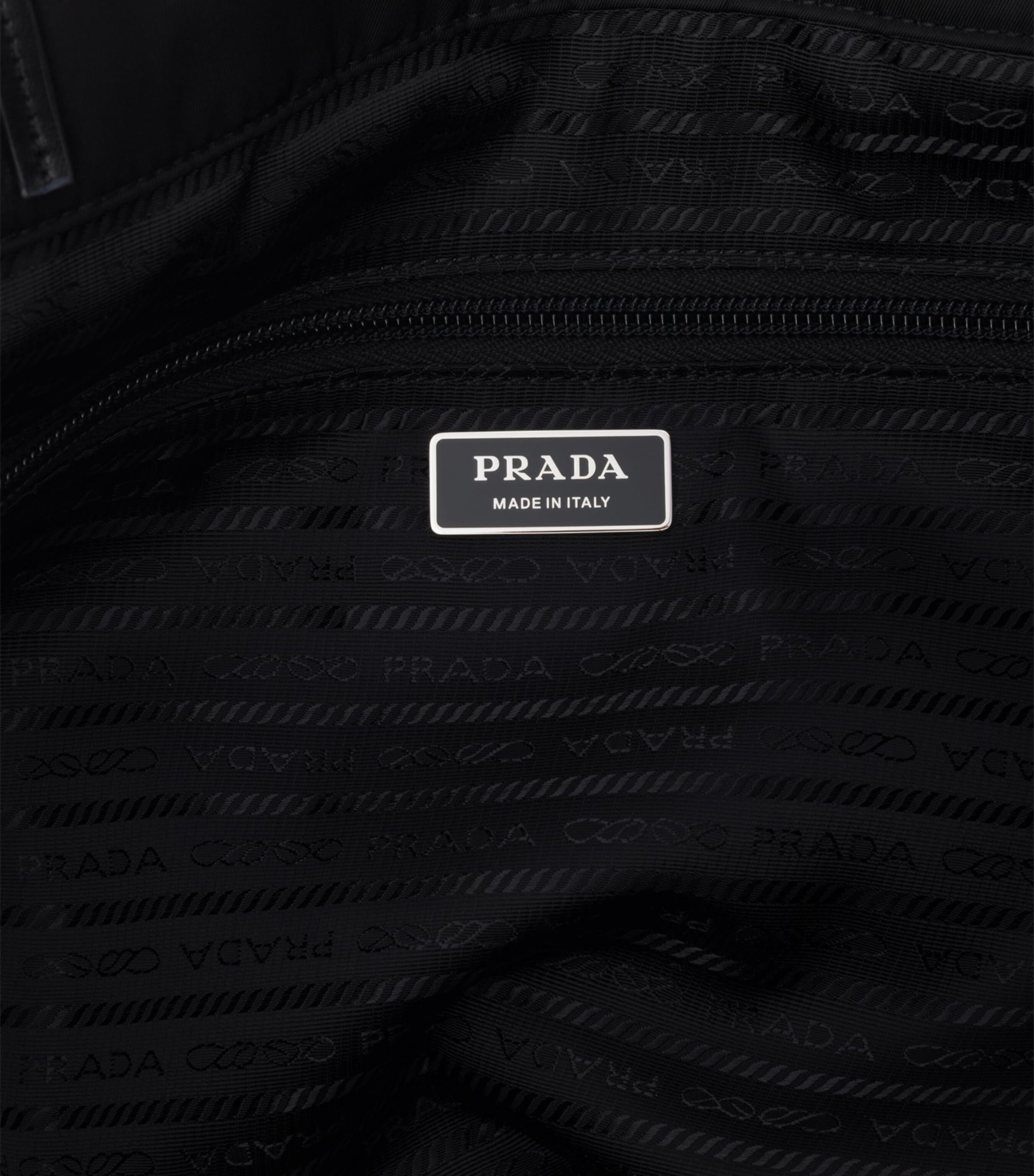 Large Re-Nylon and Leather Tote Bag F0002 Image 4