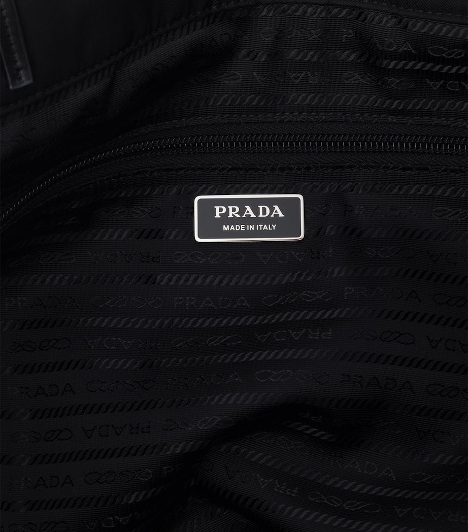 Large Re-Nylon and Leather Tote Bag F0002 Image 4