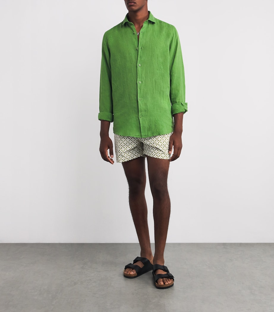 Linen Antonio Shirt 868 PARAKEET GRN Image 2