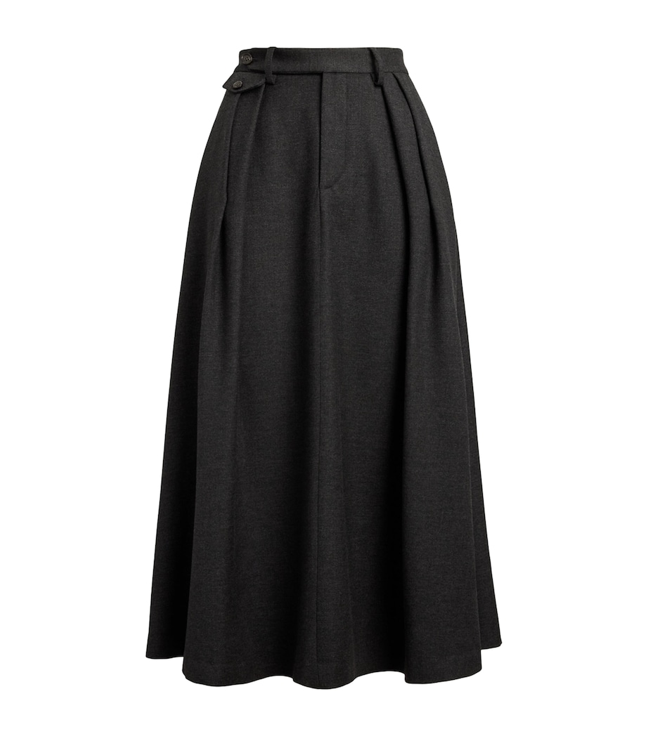 Wool Evilyn Midi Skirt MEDIUM GREY MELANGE Image 1