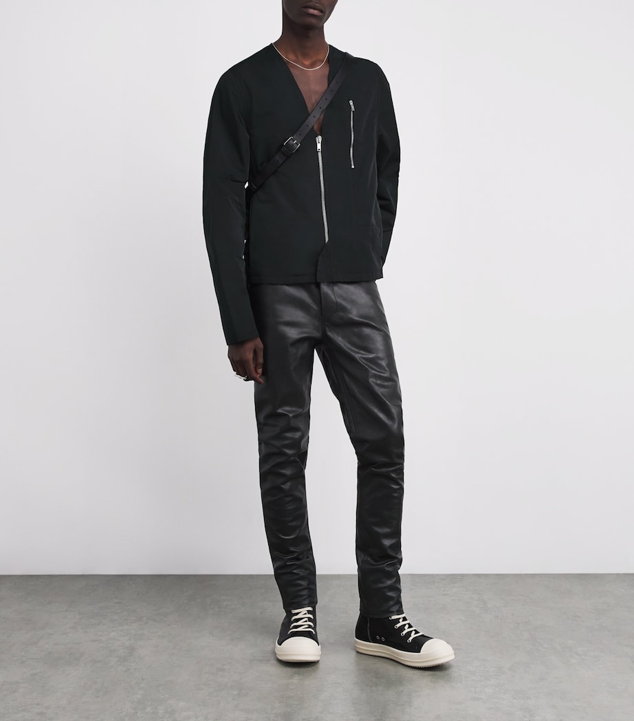 V-Neck Safety Bomber Jacket 09/BLACK Image 2