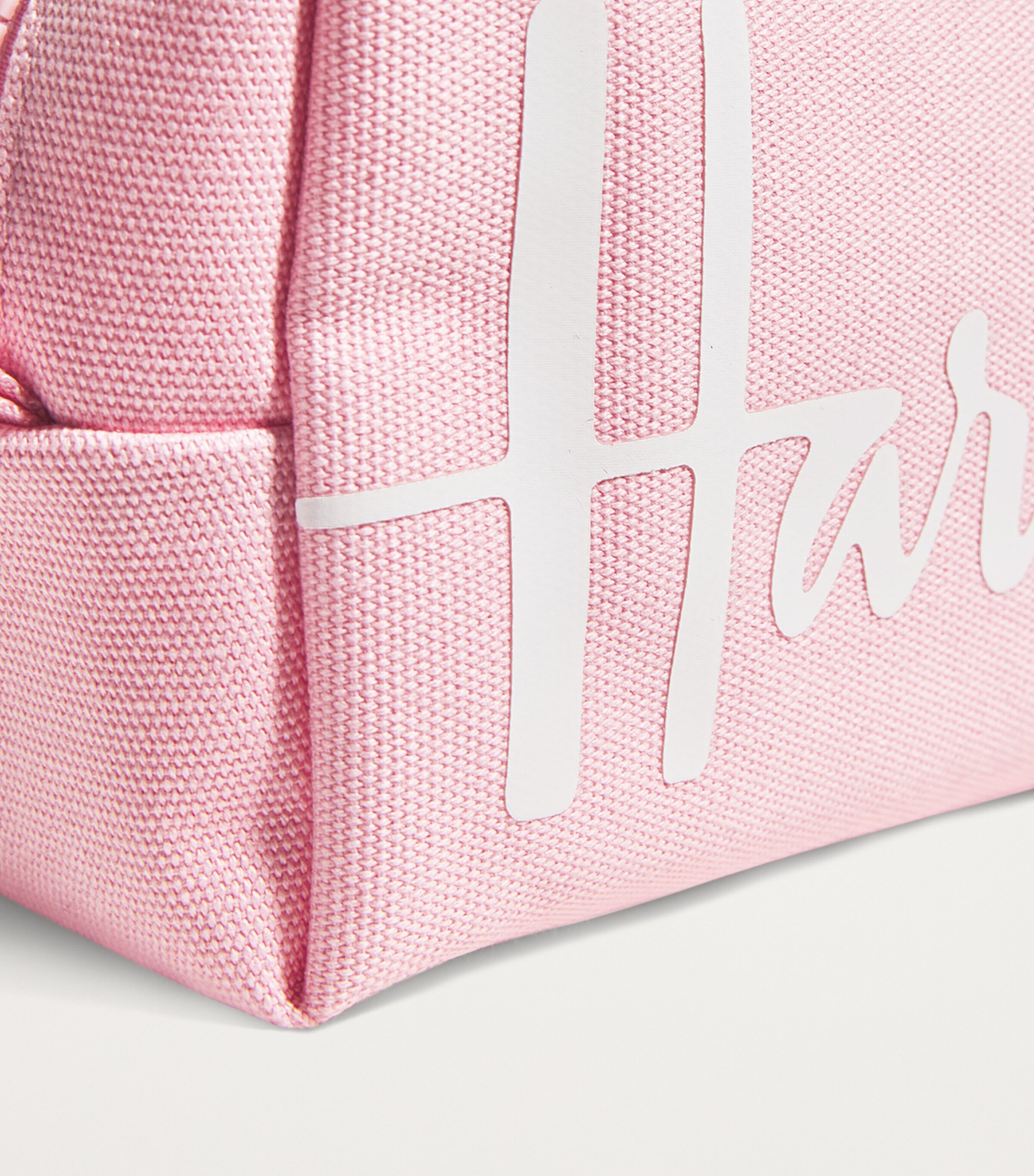 Harrods Cotton Logo Cosmetics Bag Light Pink Image 4