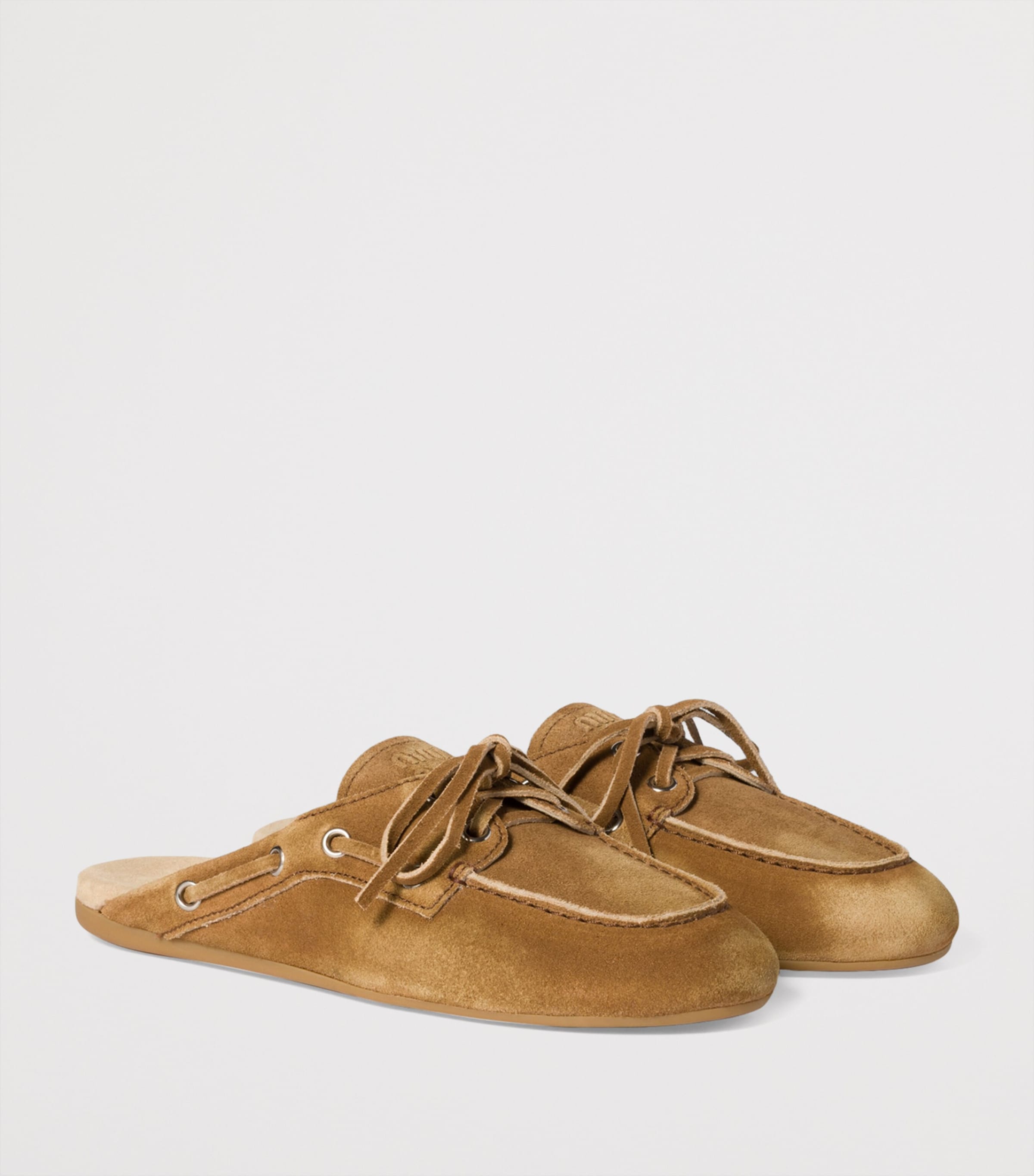 Miu Miu Brown Faded Suede Mules | Harrods UK