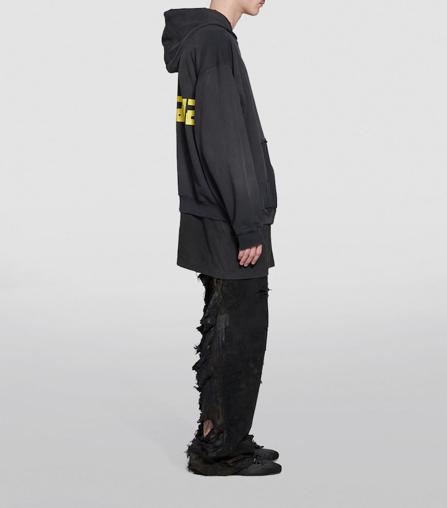 Balenciaga Mens Tape Type Zip-Up Hoodie Image 3