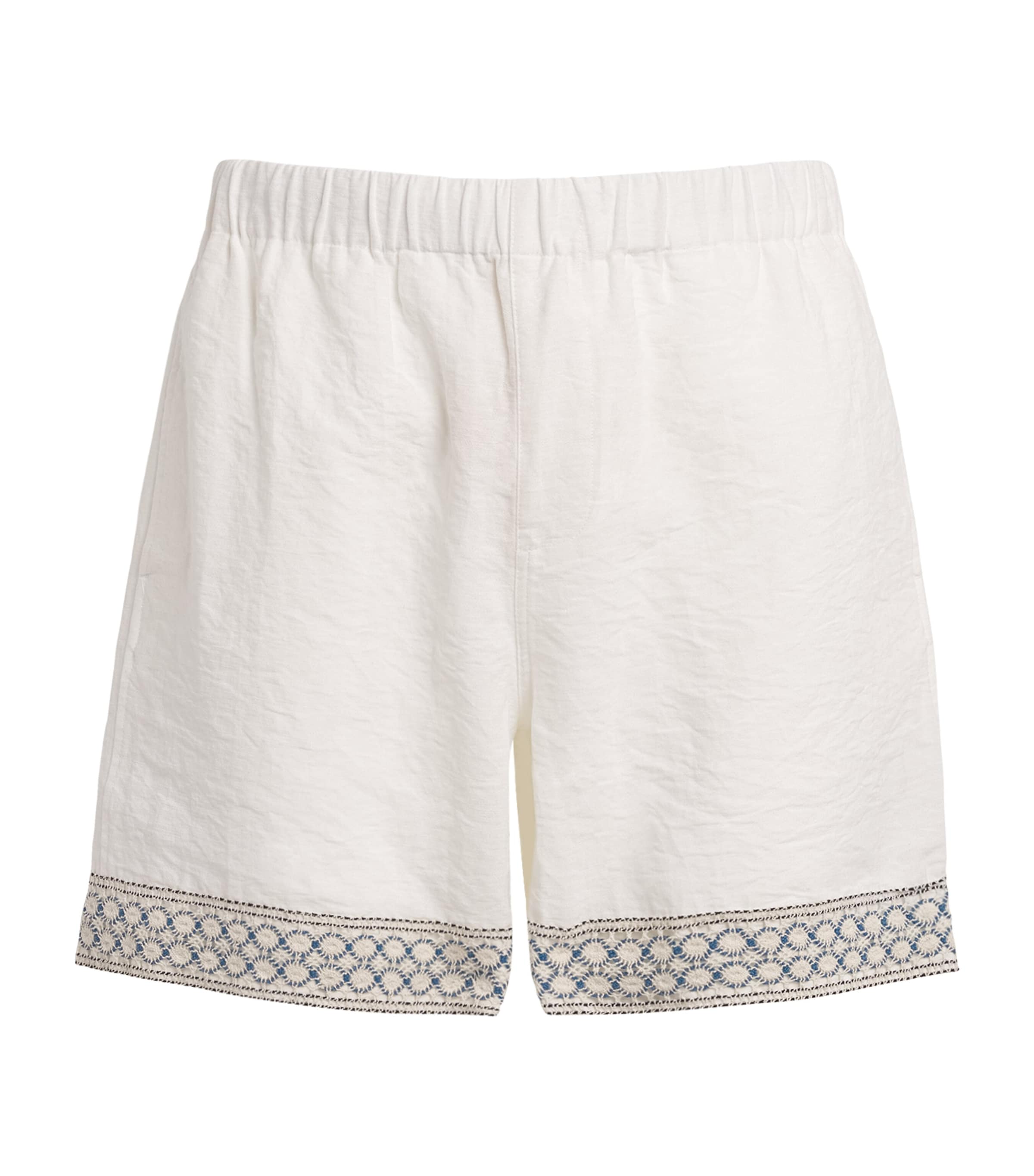 Crochet-Trim Shorts WHITE Image 1
