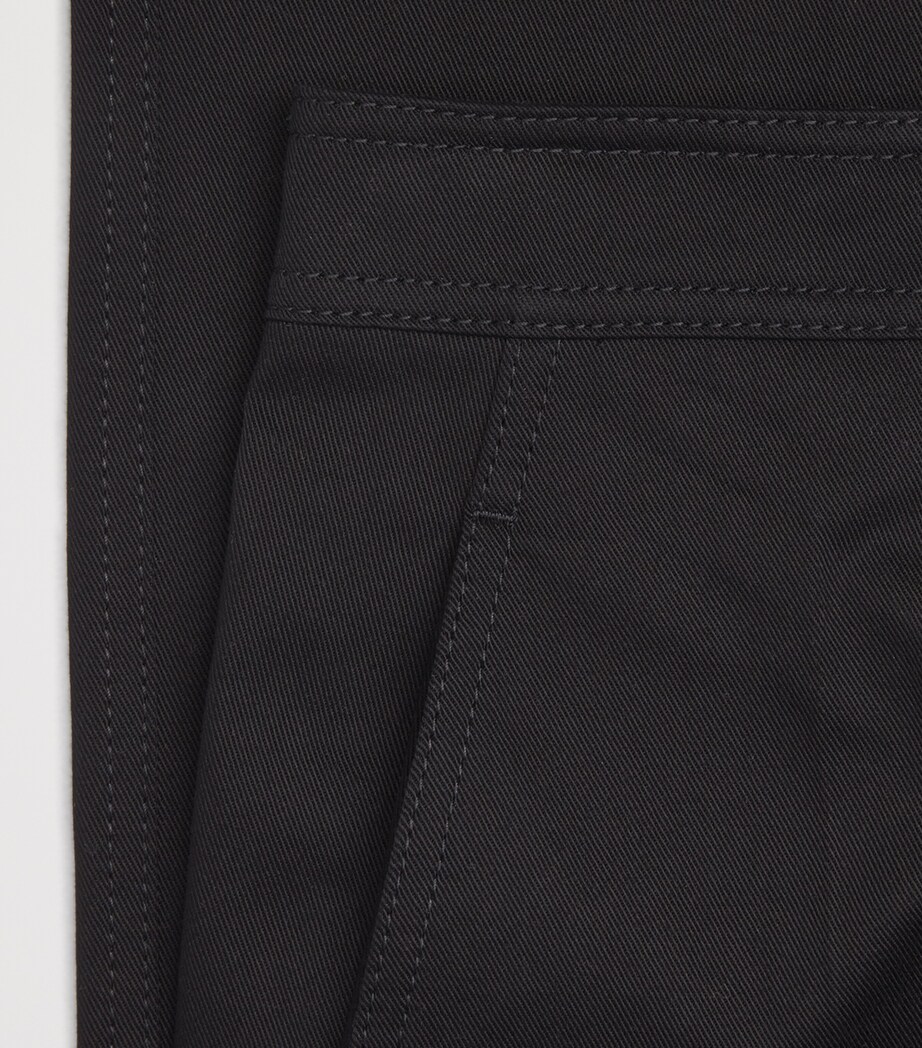 Cotton Twill Straight Trousers 9999 BLACK Image 5
