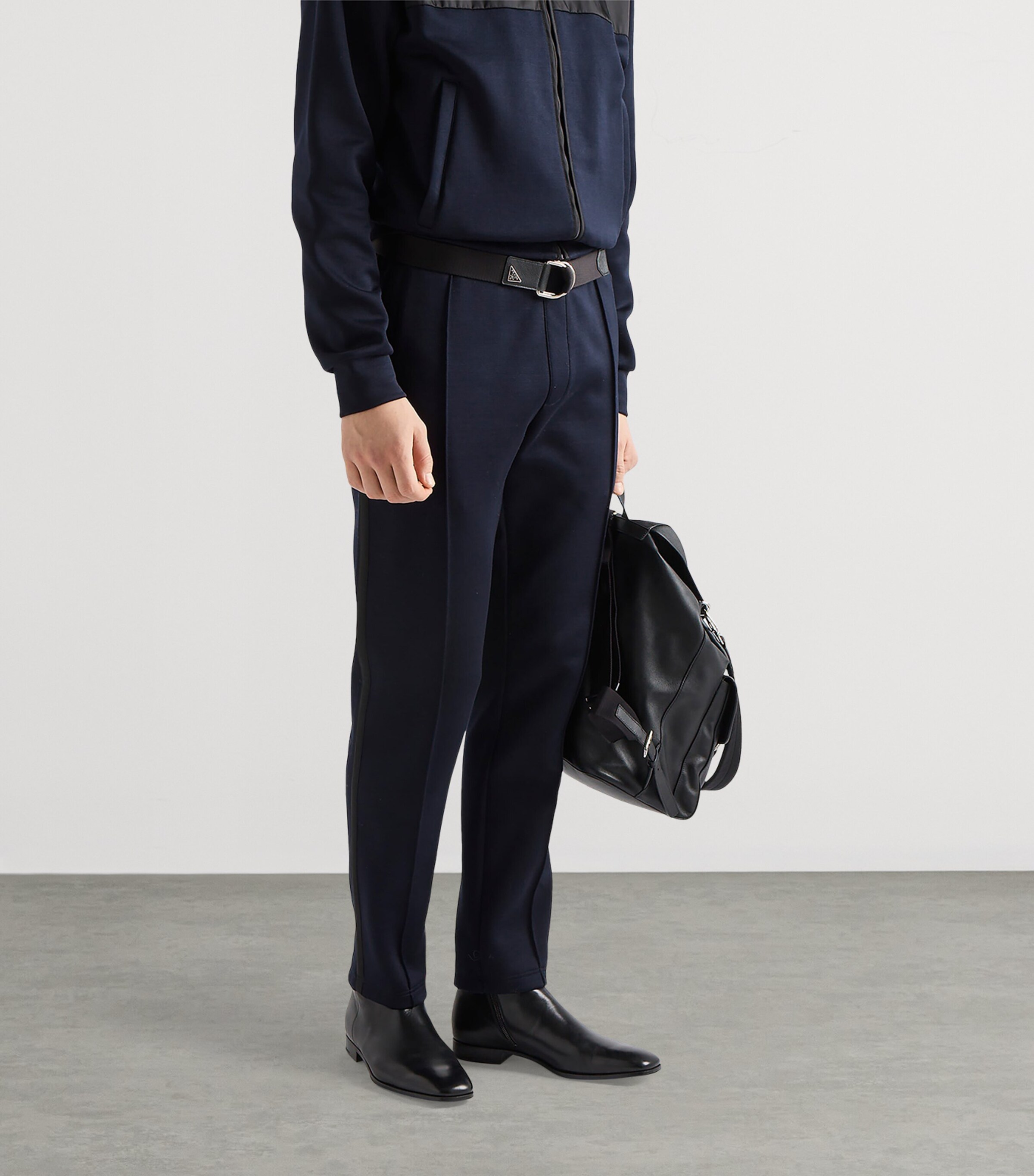 Prada Mens Cotton-Blend Re-Nylon Trousers Image 3