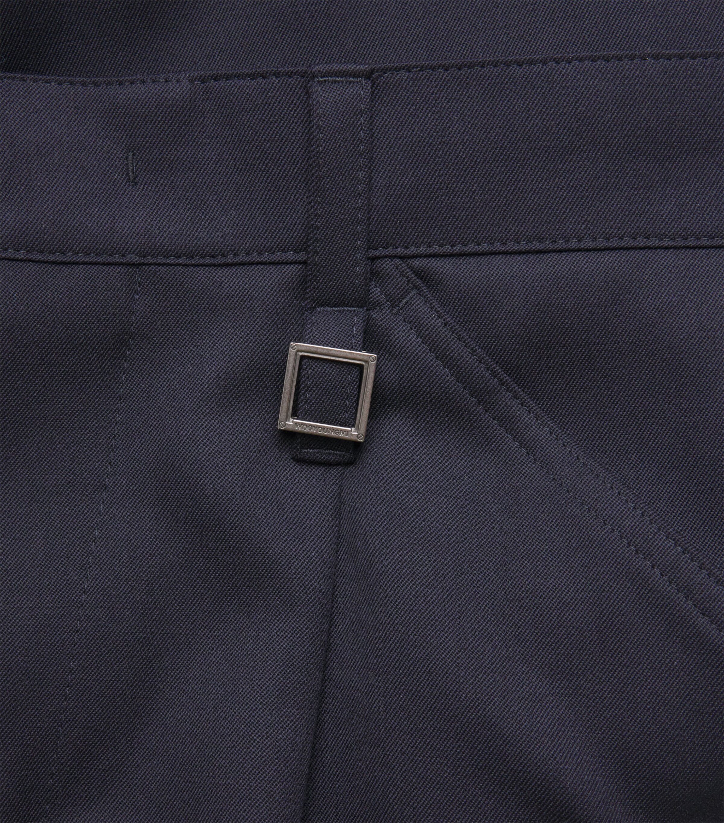 Wooyoungmi Mens Wool Five-Pocket Trousers Navy Image 6
