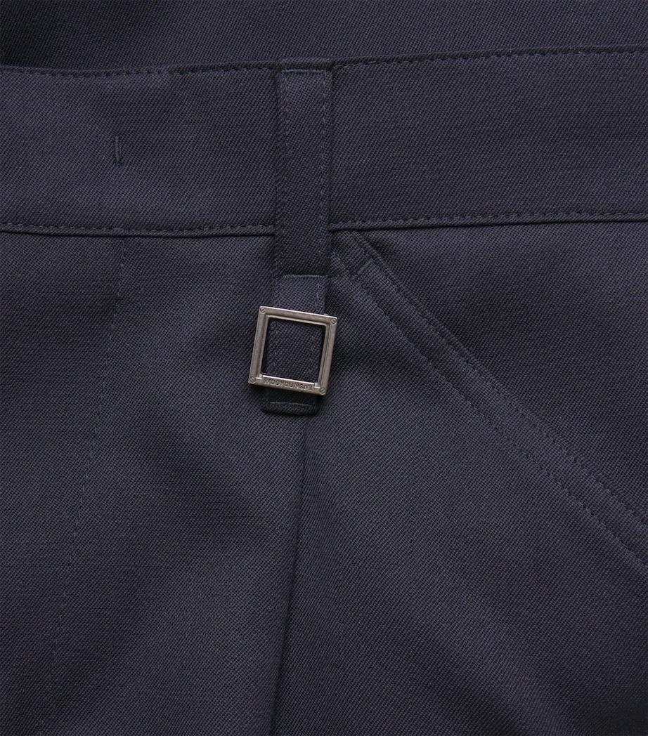 Wooyoungmi Mens Wool Five-Pocket Trousers Navy Image 6