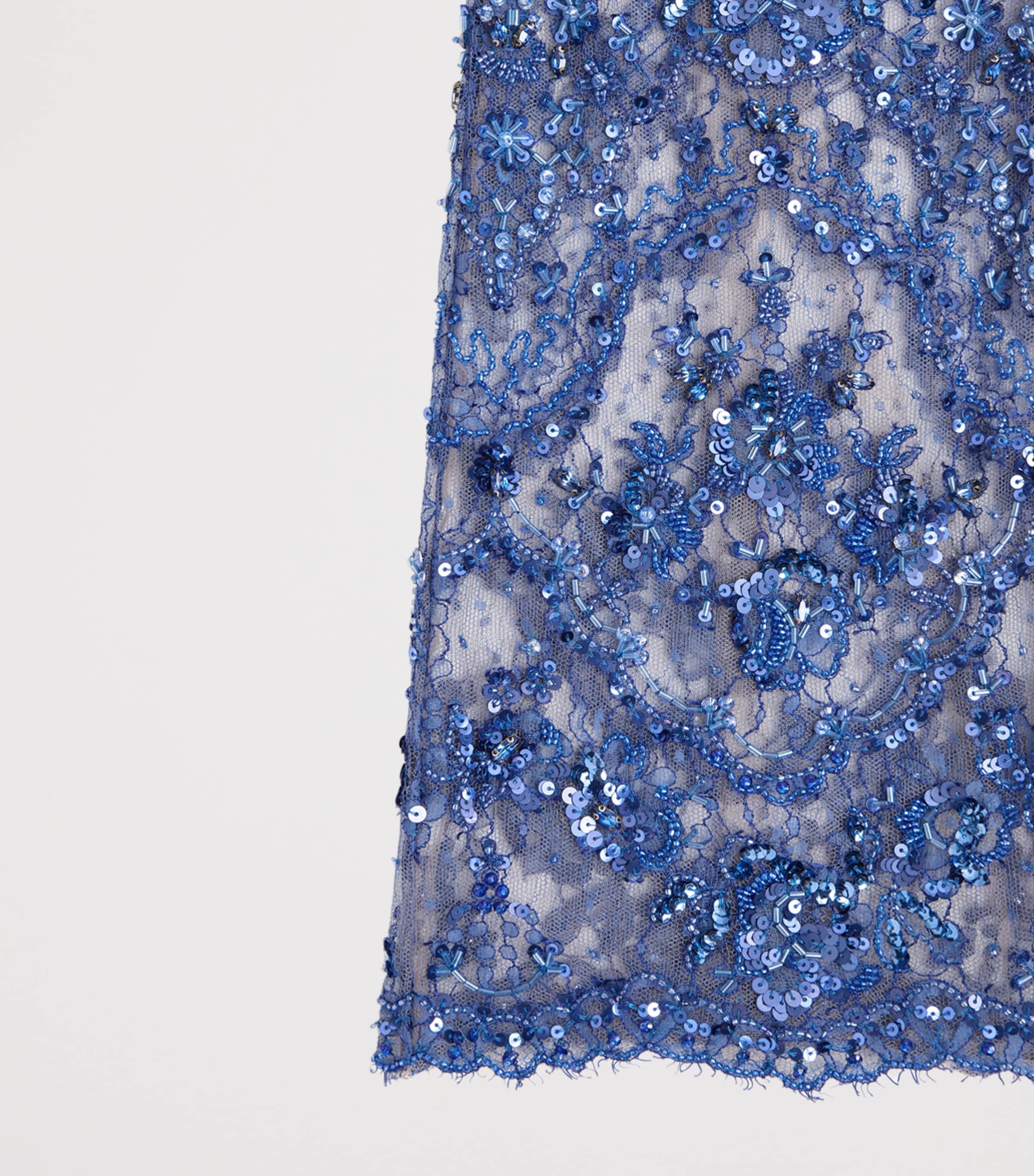 Valentino Womens Lace Sequinned Flared Trousers Image 6