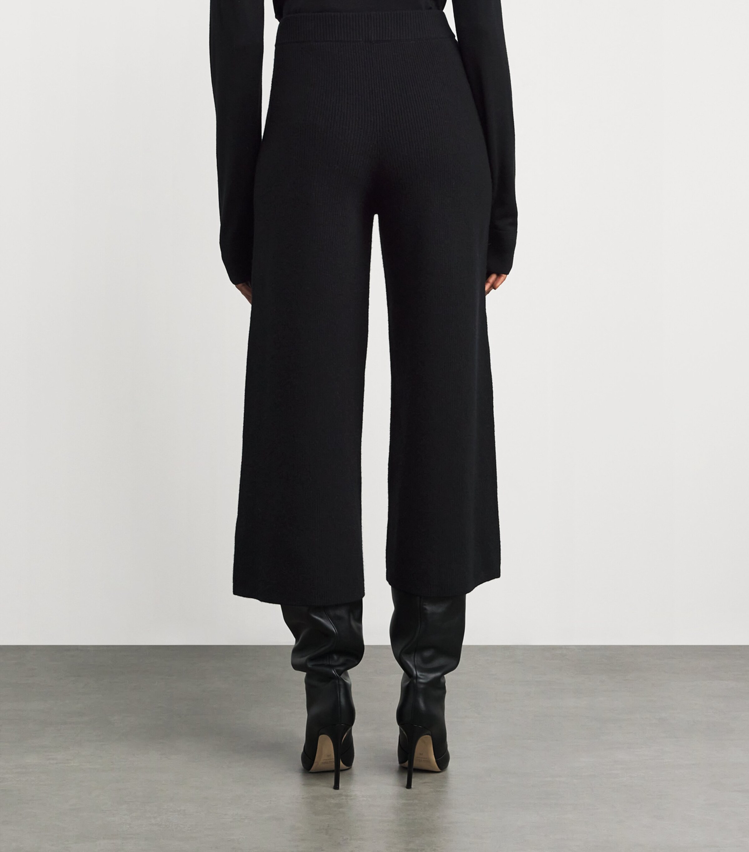Merino Wool Culottes BLACK Image 4