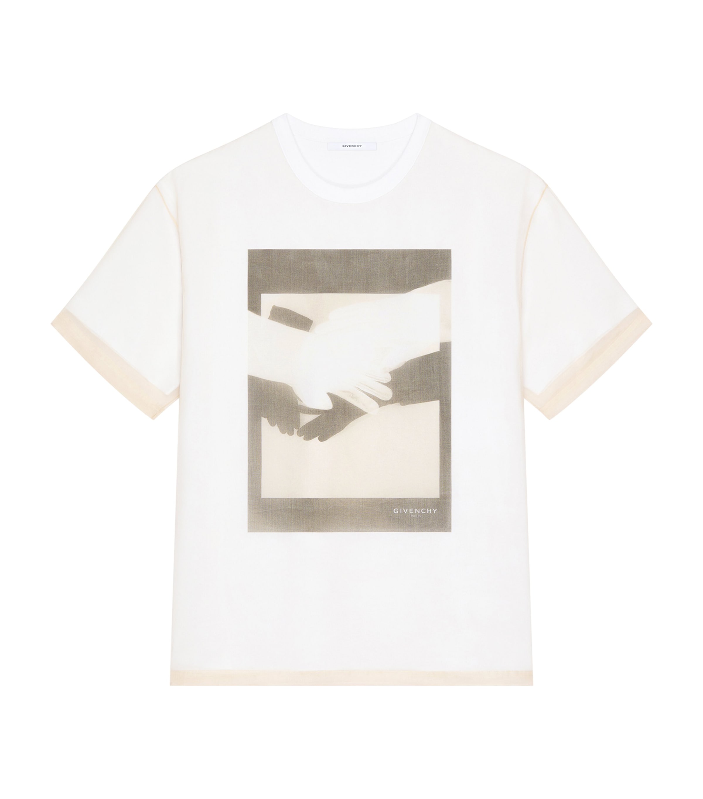 Cotton Graphic T-Shirt BEIGE Image 1