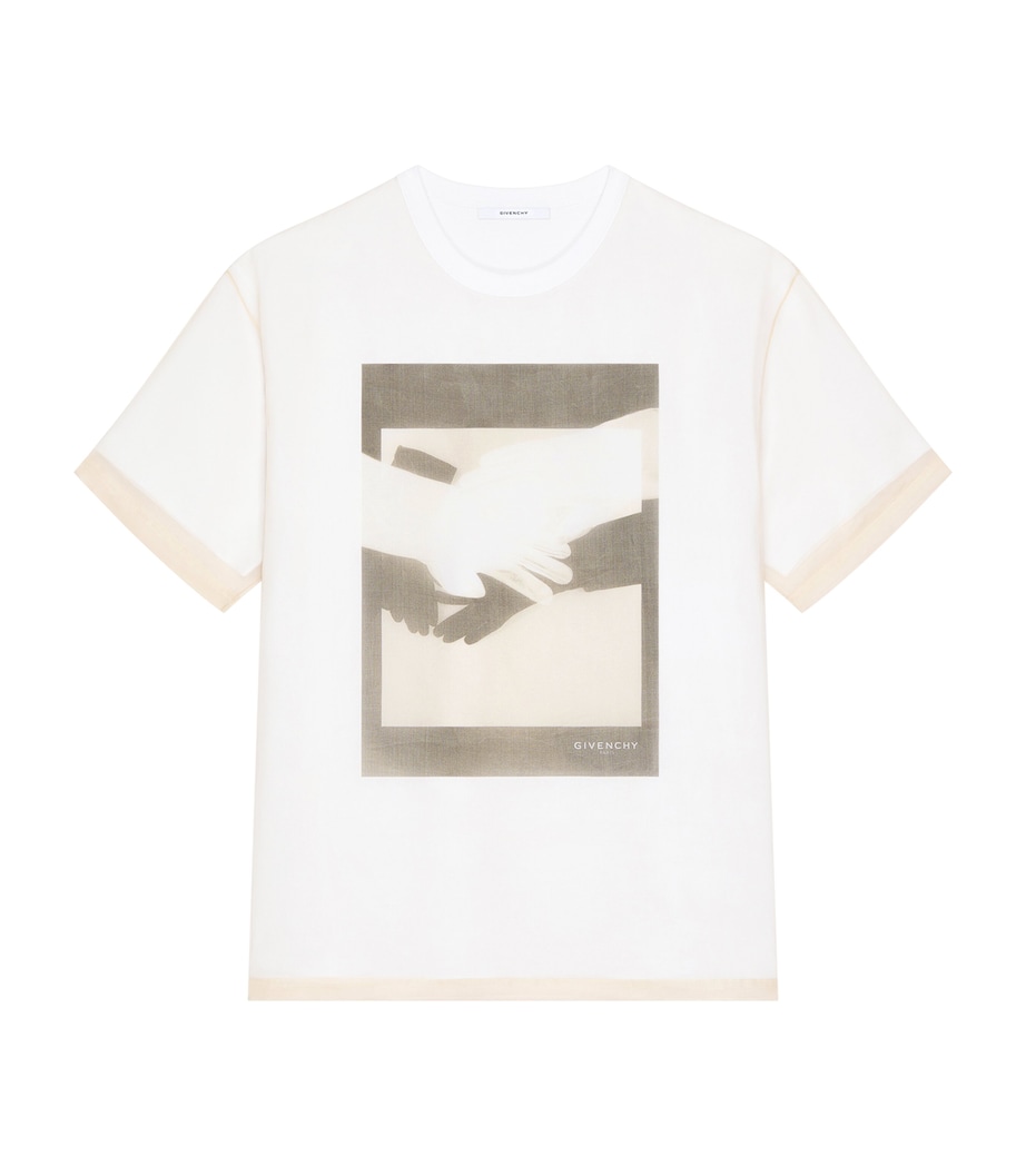 Cotton Graphic T-Shirt BEIGE Image 1