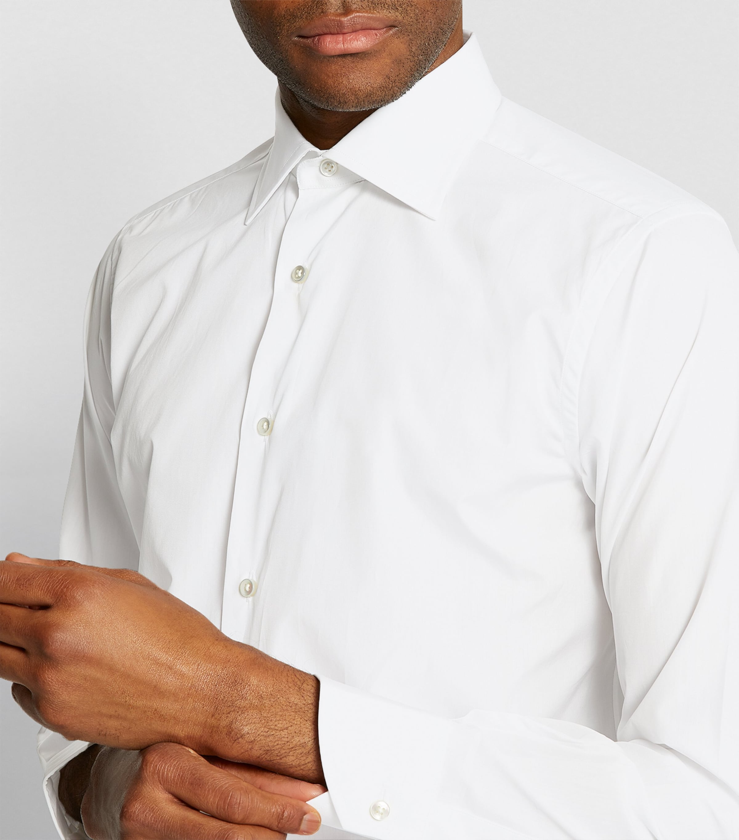 Egyptian Cotton Slim-Fit Shirt WHITE Image 2