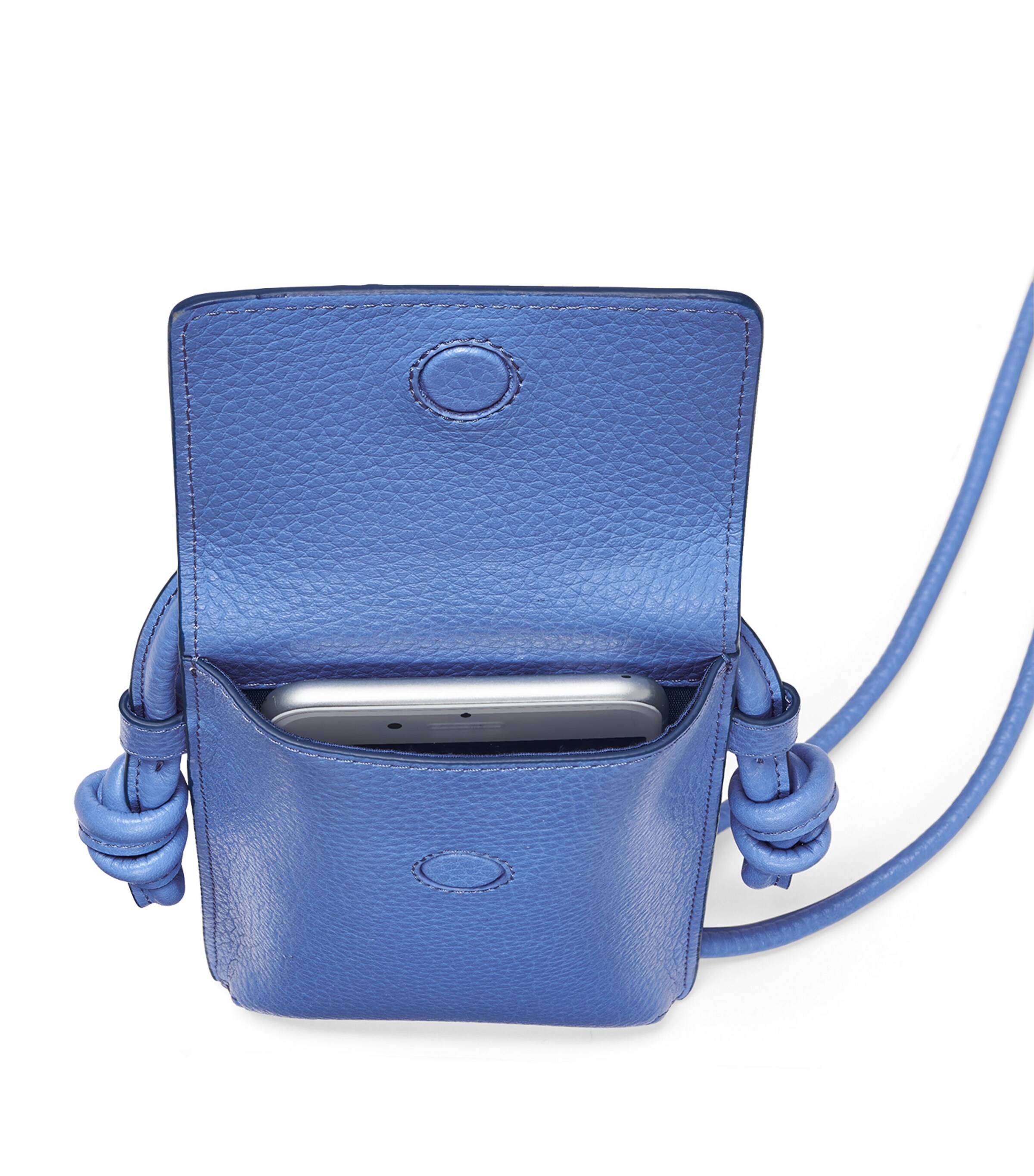 Aspinal Of London Leather Ella Phone Pouch Capri Blue Image 5