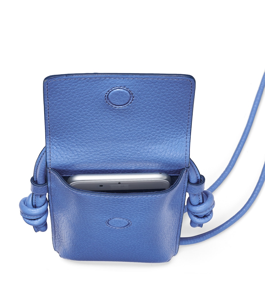 Leather Ella Phone Pouch CAPRI BLUE Image 5