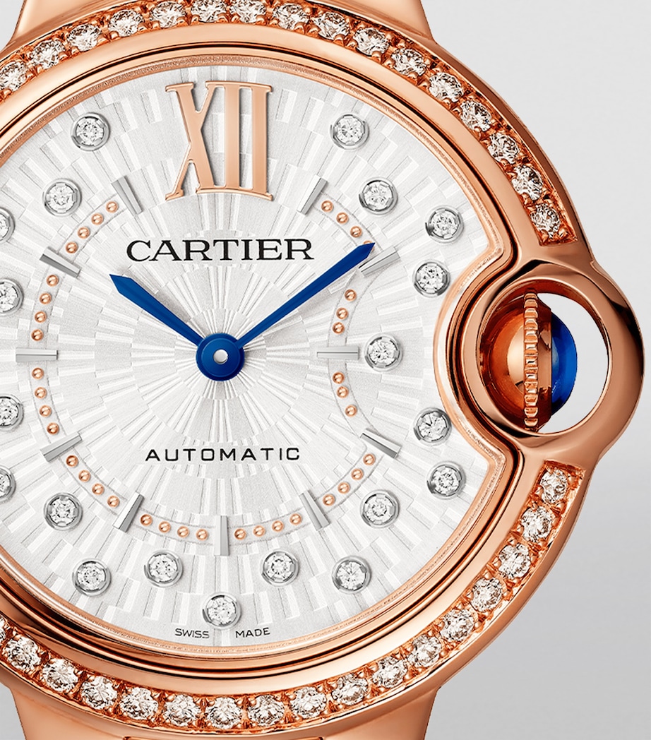 Cartier Rose Gold and Diamond Ballon Bleu de Cartier Watch 33mm Rose Gold Image 2