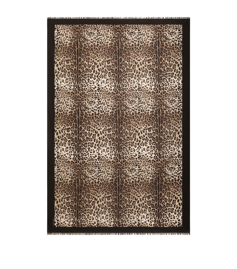 Cotton Leopard Print Foulard HA93M-LEO Image 1