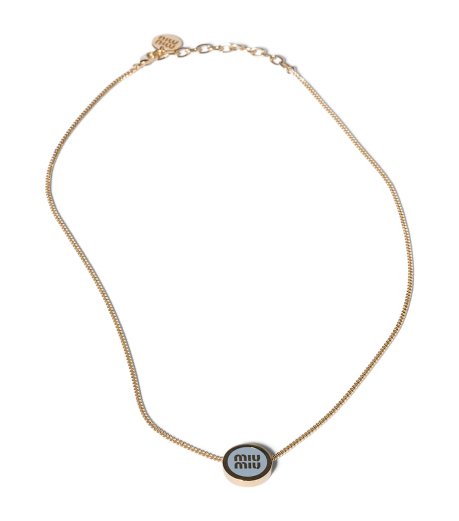 Miu Miu Enamel Logo Necklace Image 1